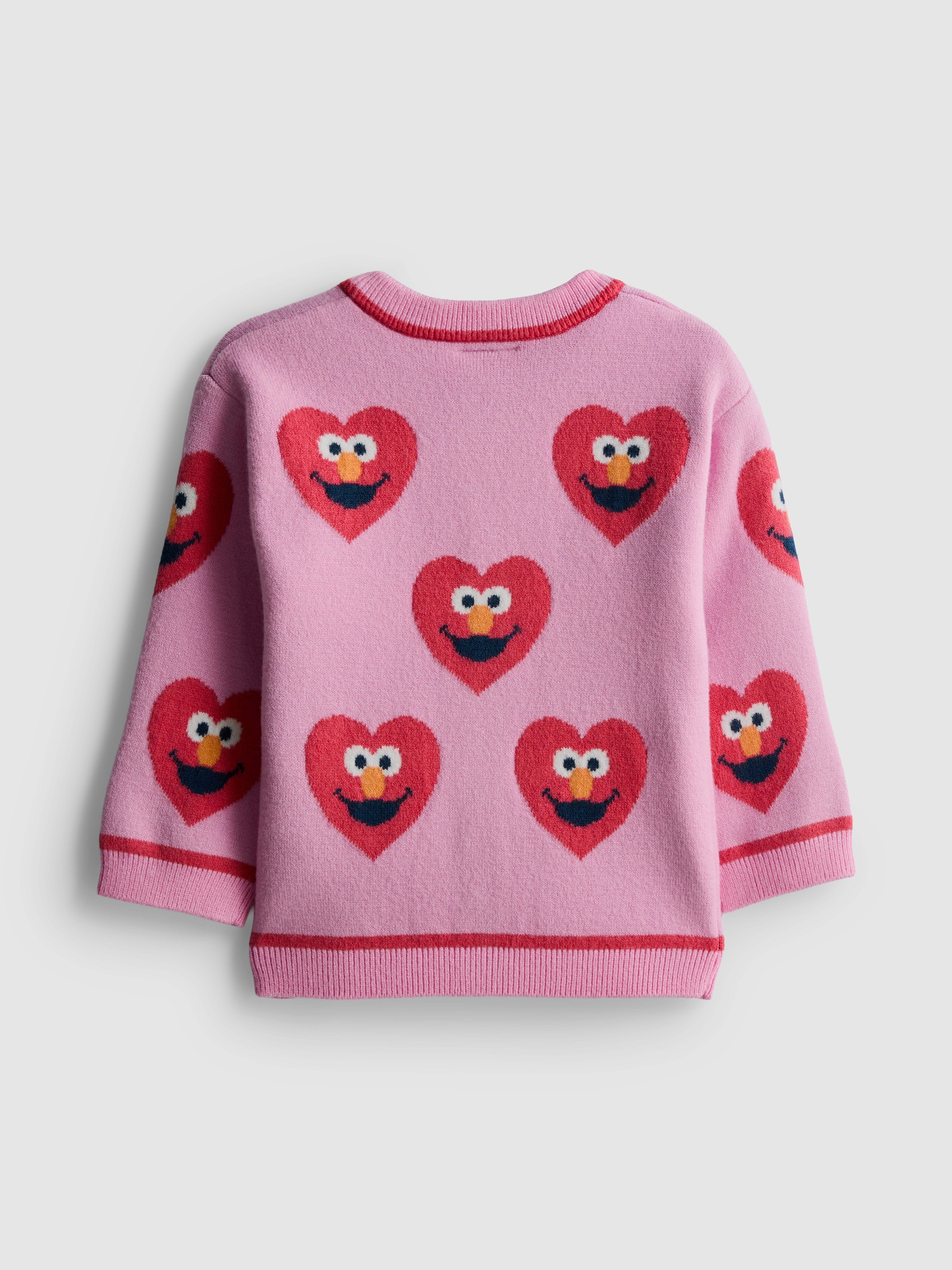 0-18mths | Sesame Street Elmo Heart Knit Cardigan