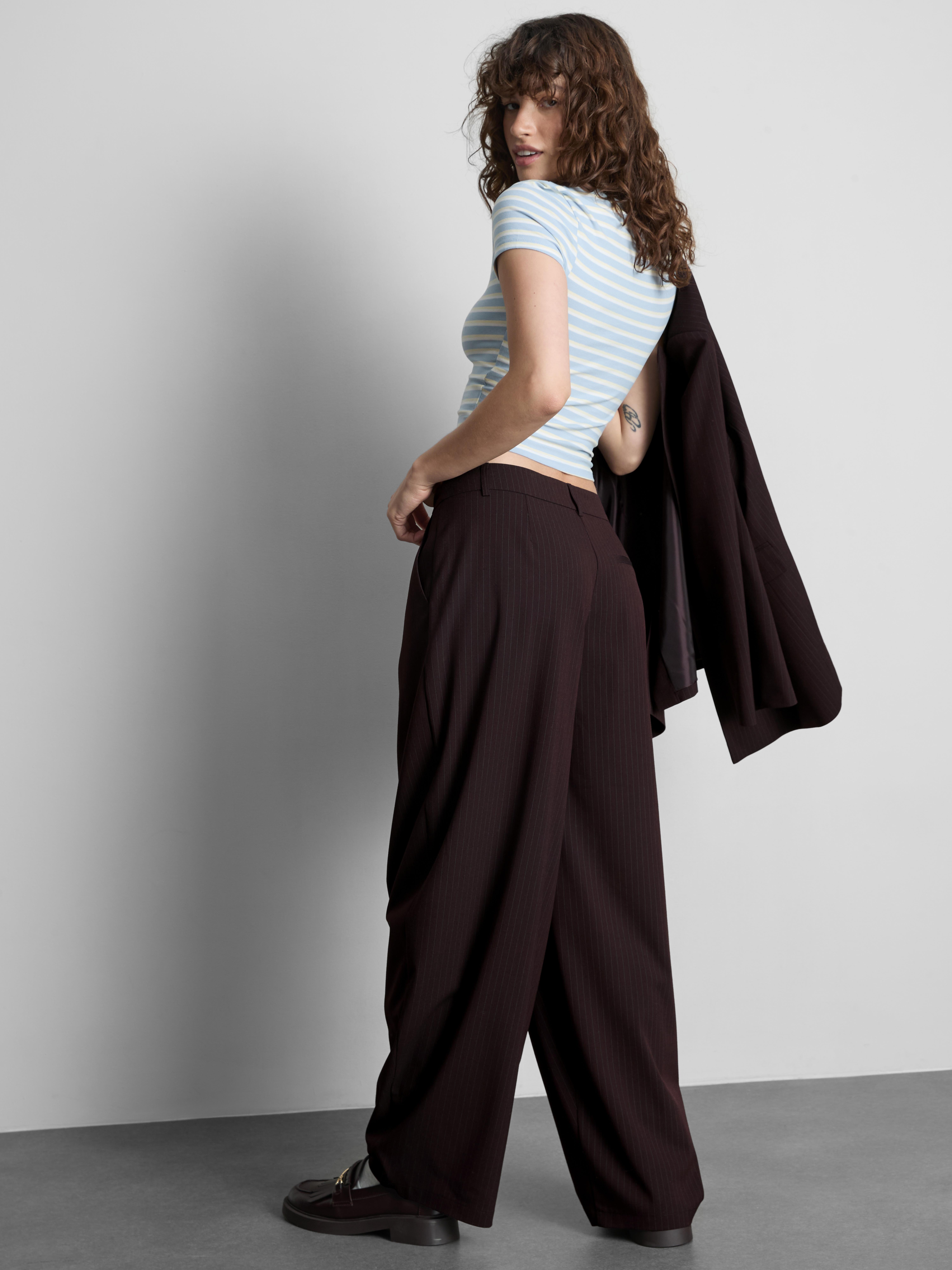 The Primark Scene | Pinstripe Asymmetrical-Waistband Pants
