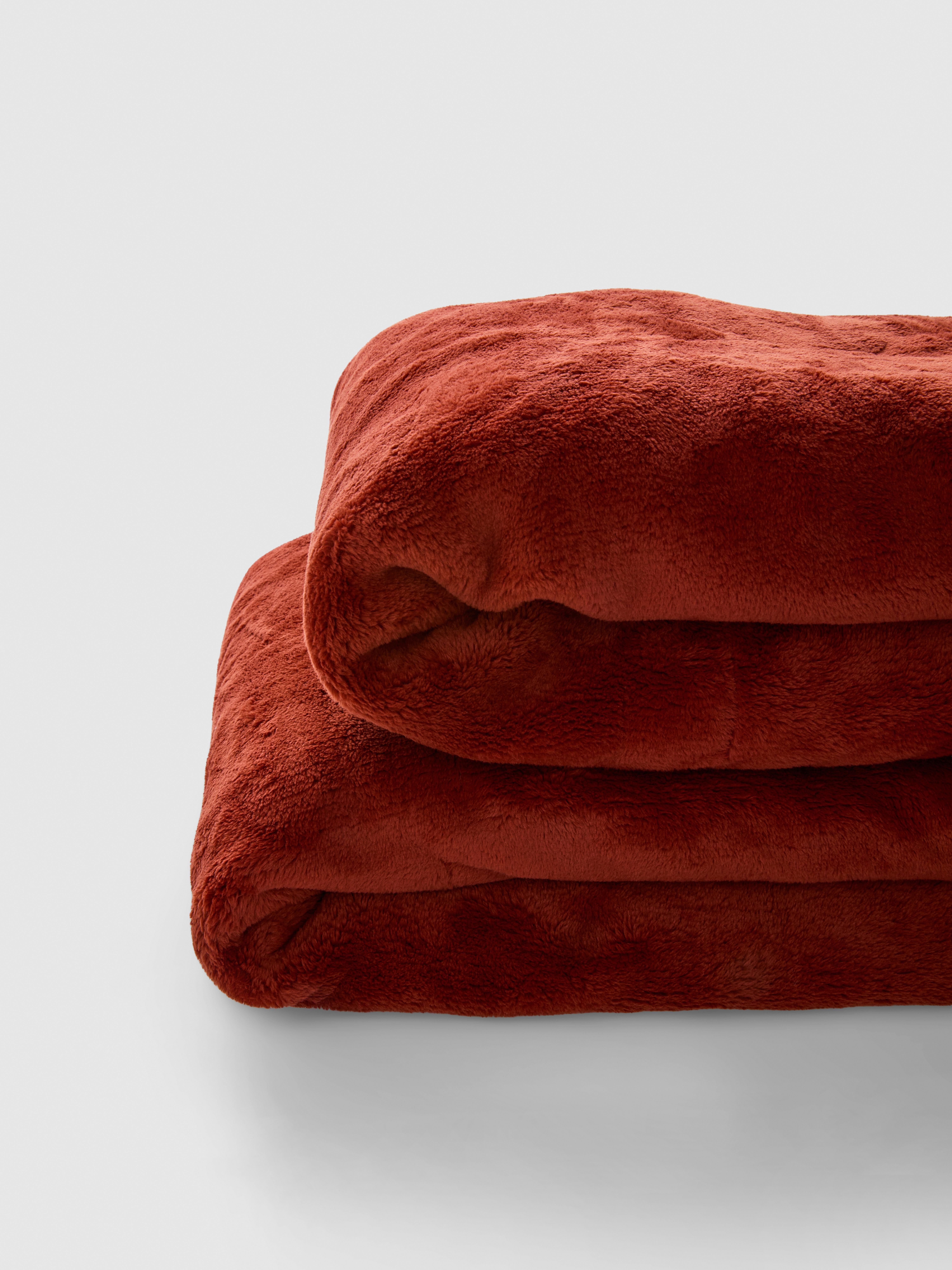 Blanket Stitch Throw Burnt Orange