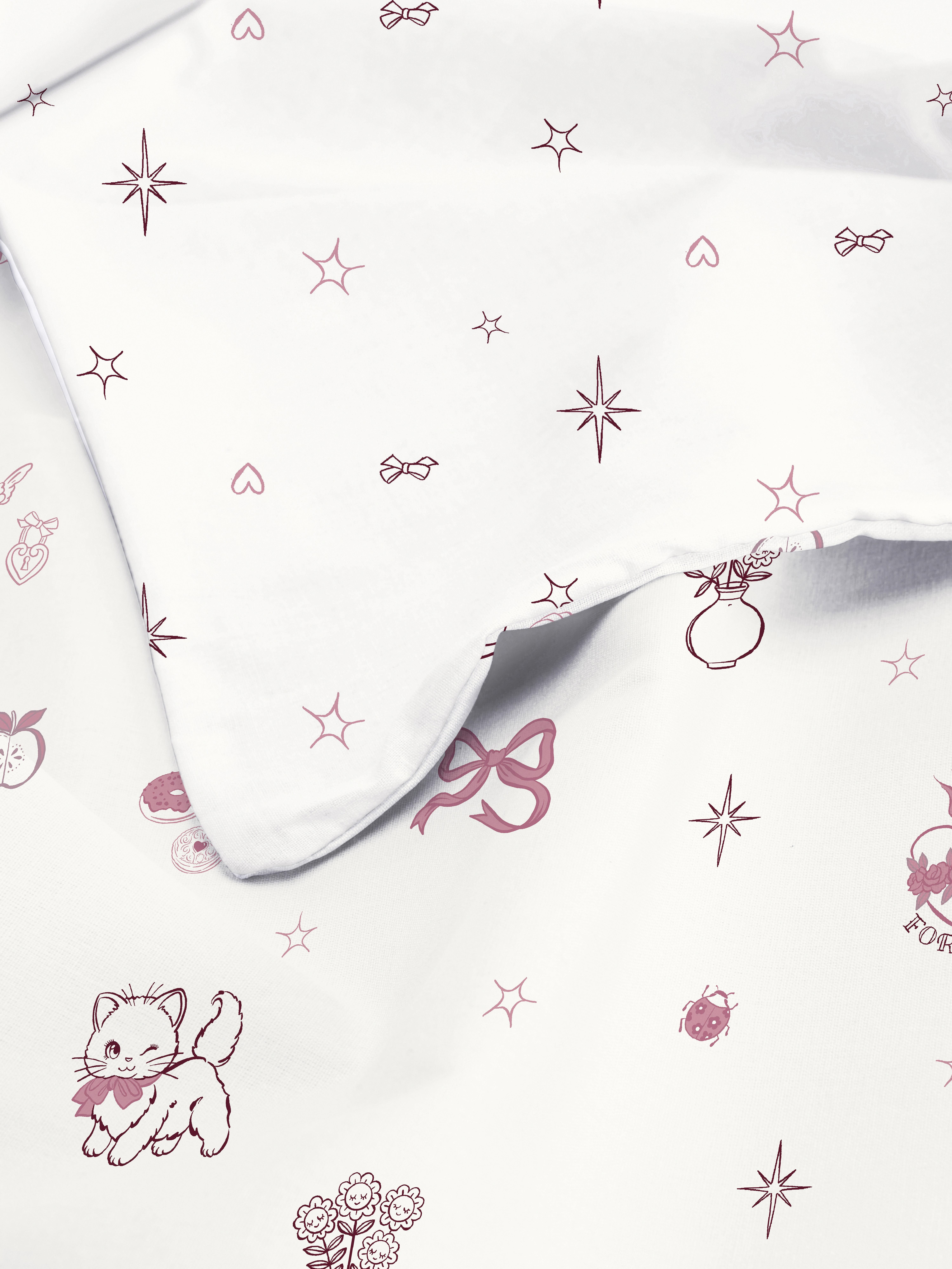 Cat Motif Super King Bedding Set
