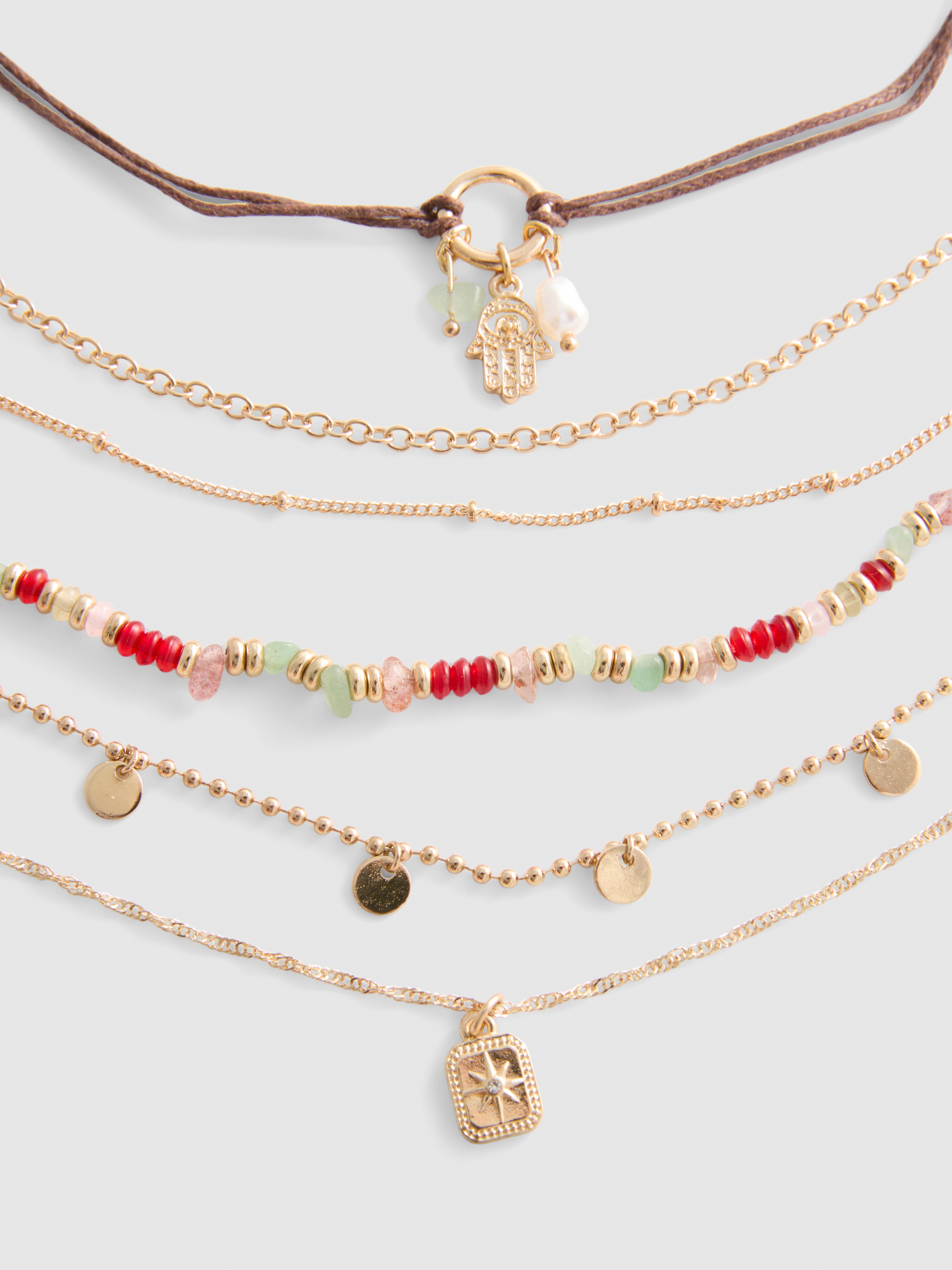 6pk Mixed Necklace Set