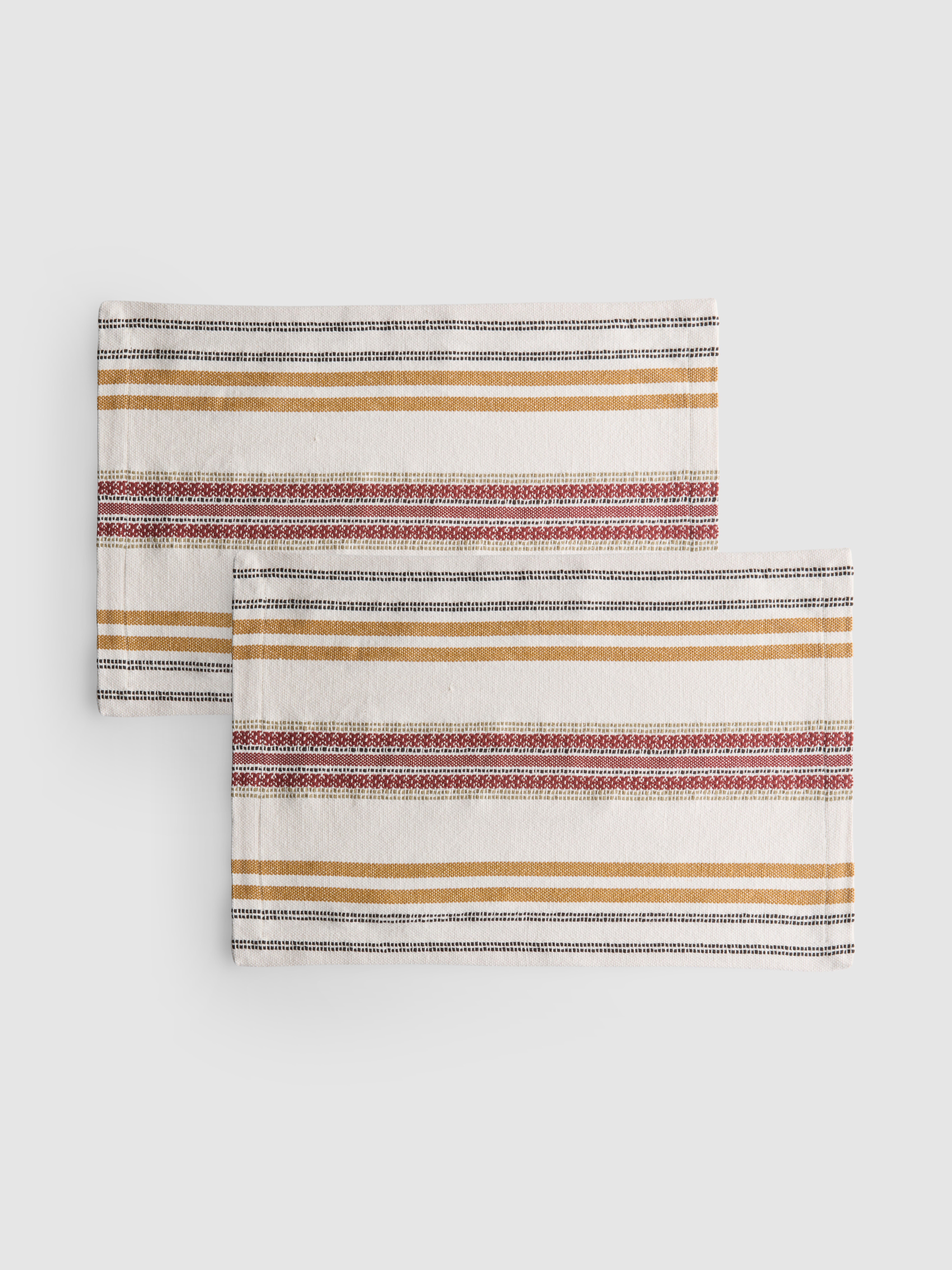 Gestreepte placemats, set van 2