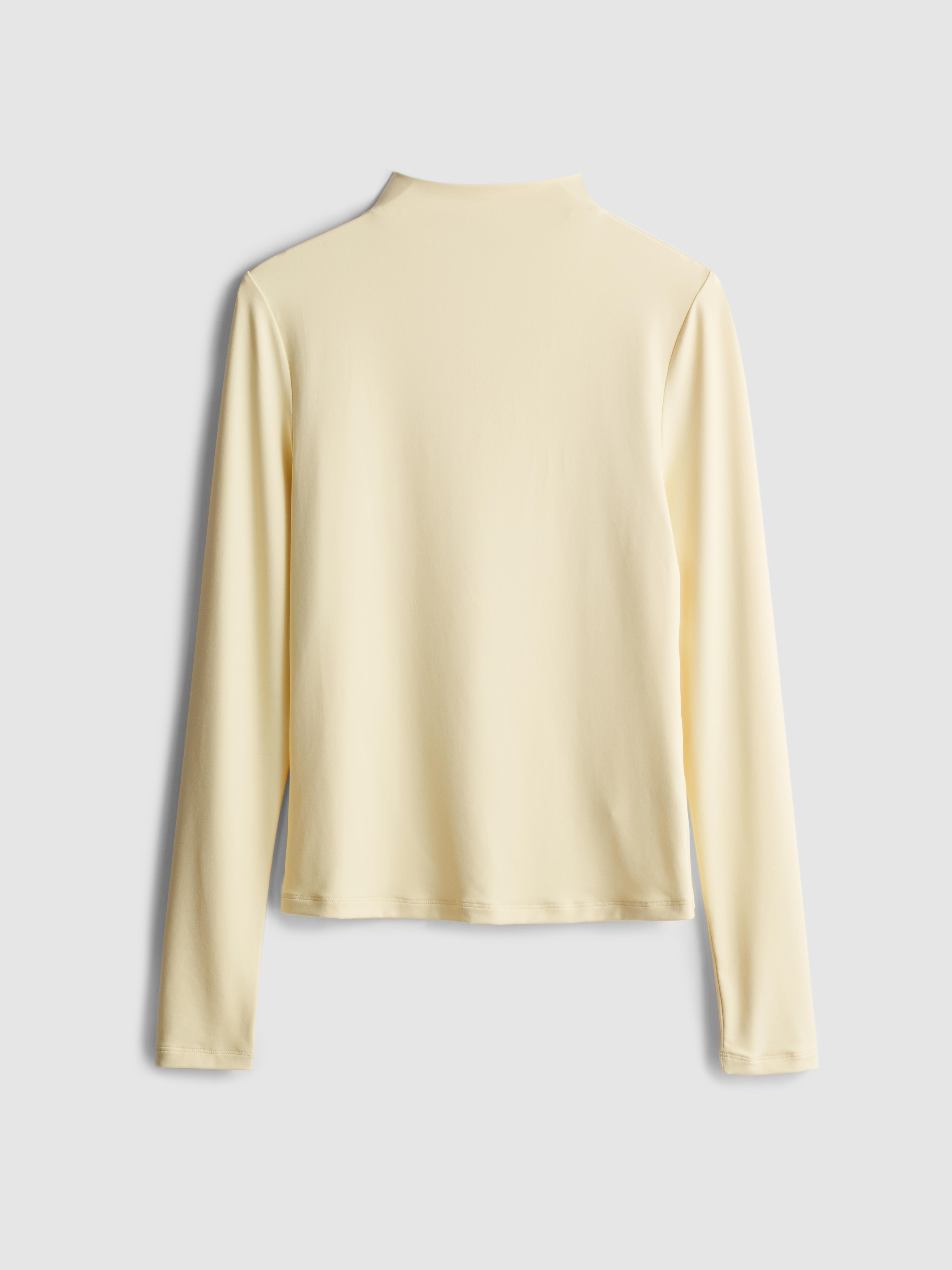 Women's Light Yellow Second Skin High Neck Long Sleeve Top | Penneys