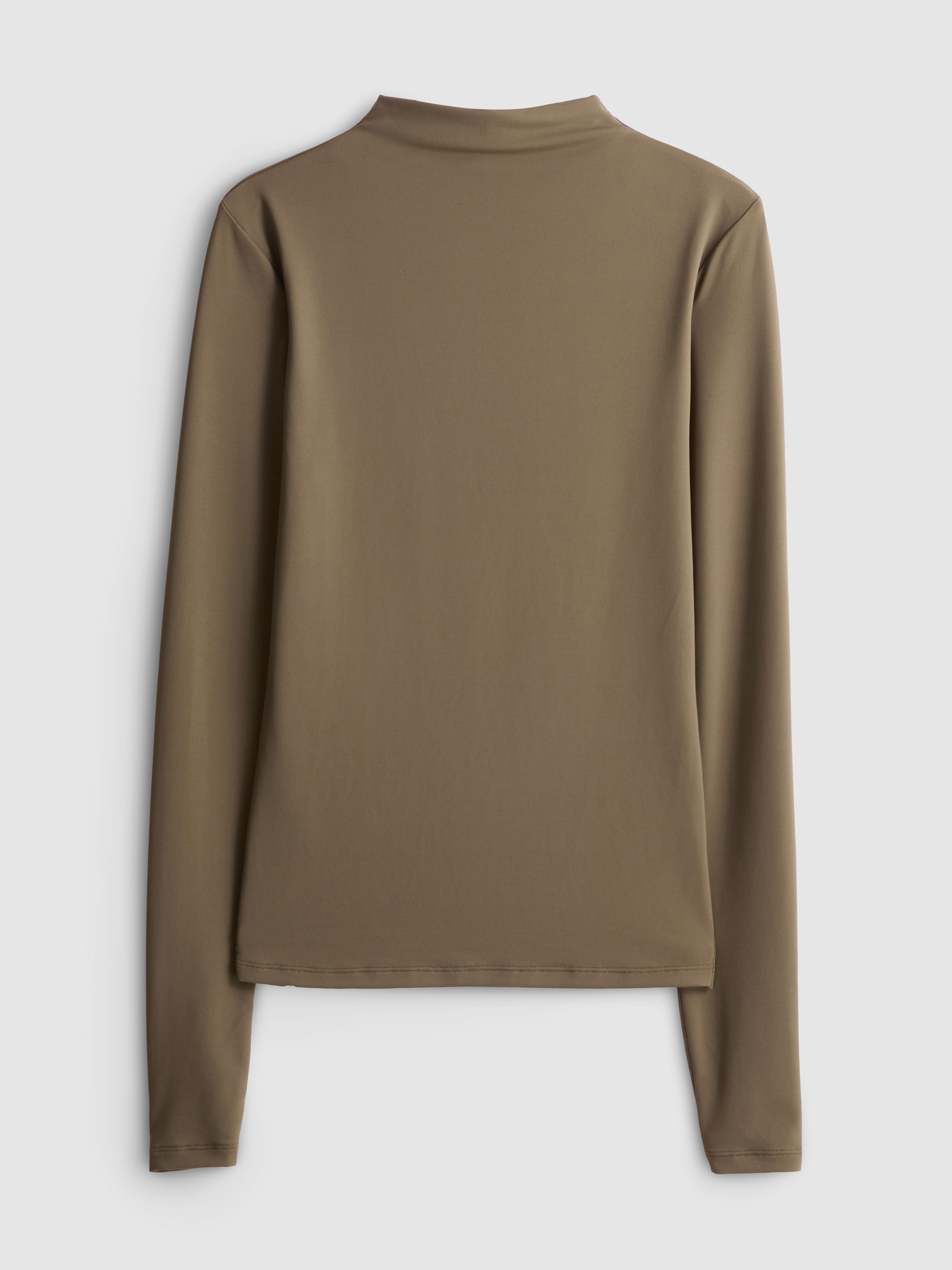 Second Skin High-Neck Long-Sleeve Top