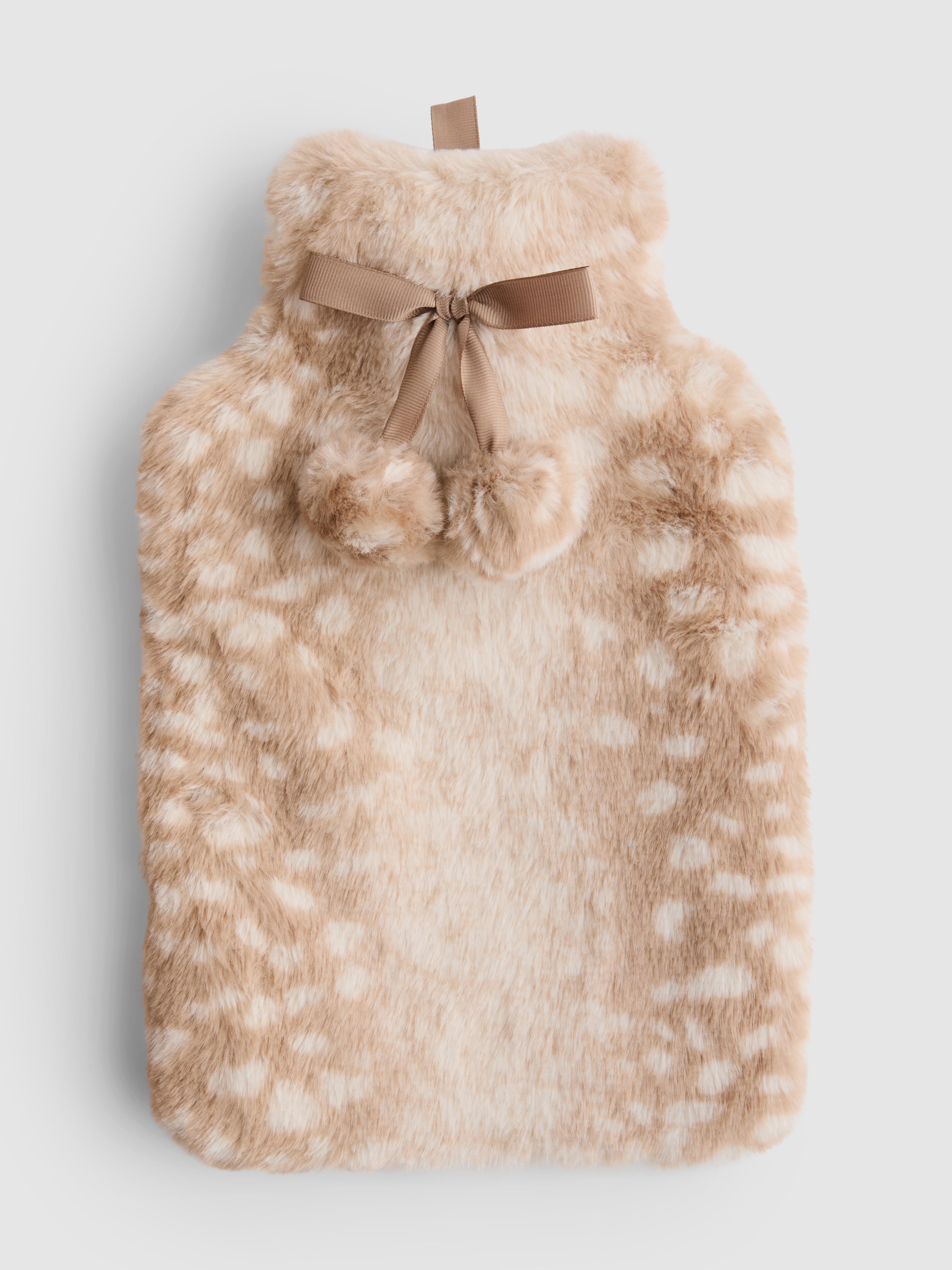 Patterned Hot Water Bottle Light Brown