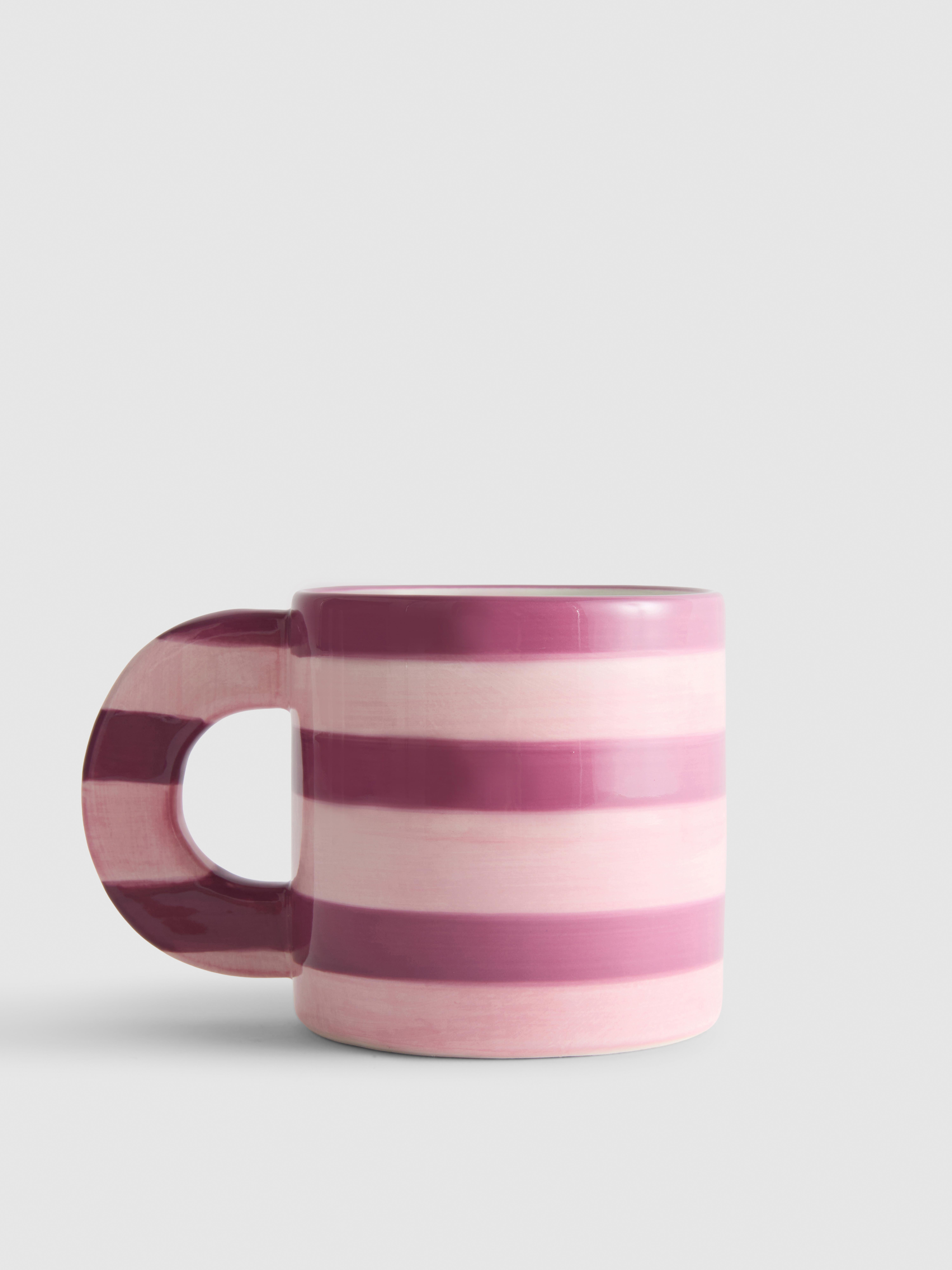 Striped Mug Burgundy