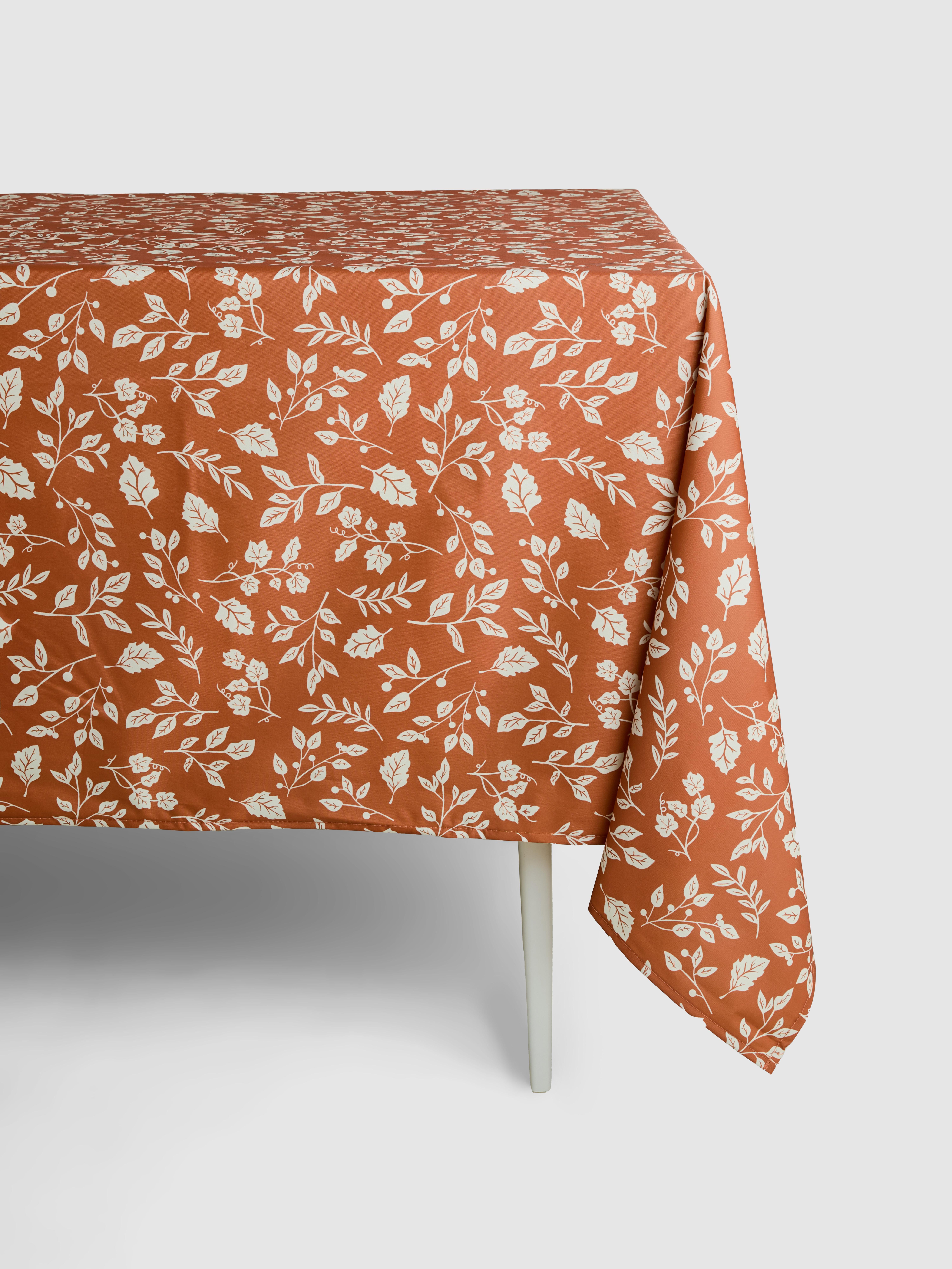 Abwischbare Tischdecke mit Blattmuster