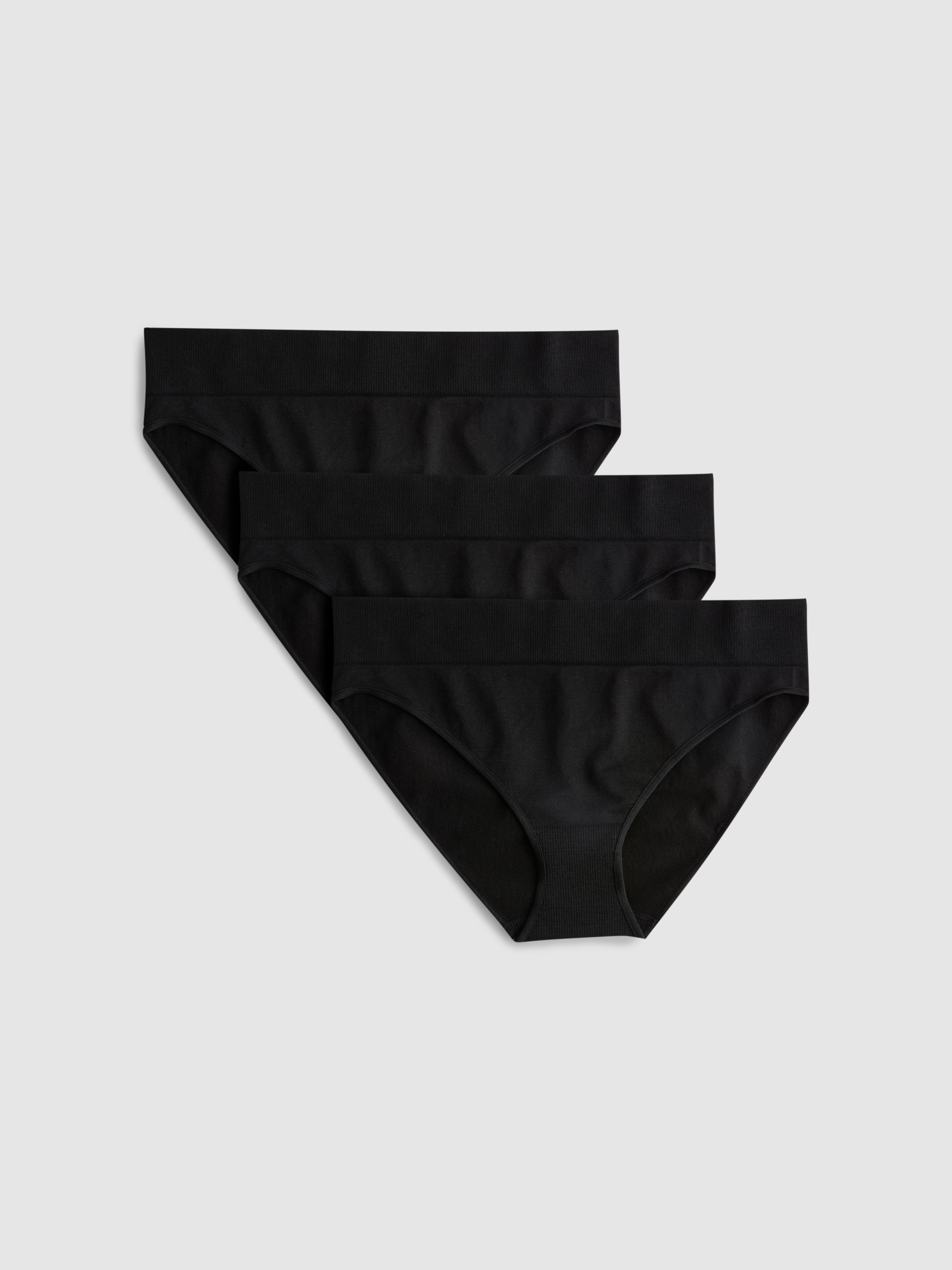 3pk Black Seamless Mini Briefs