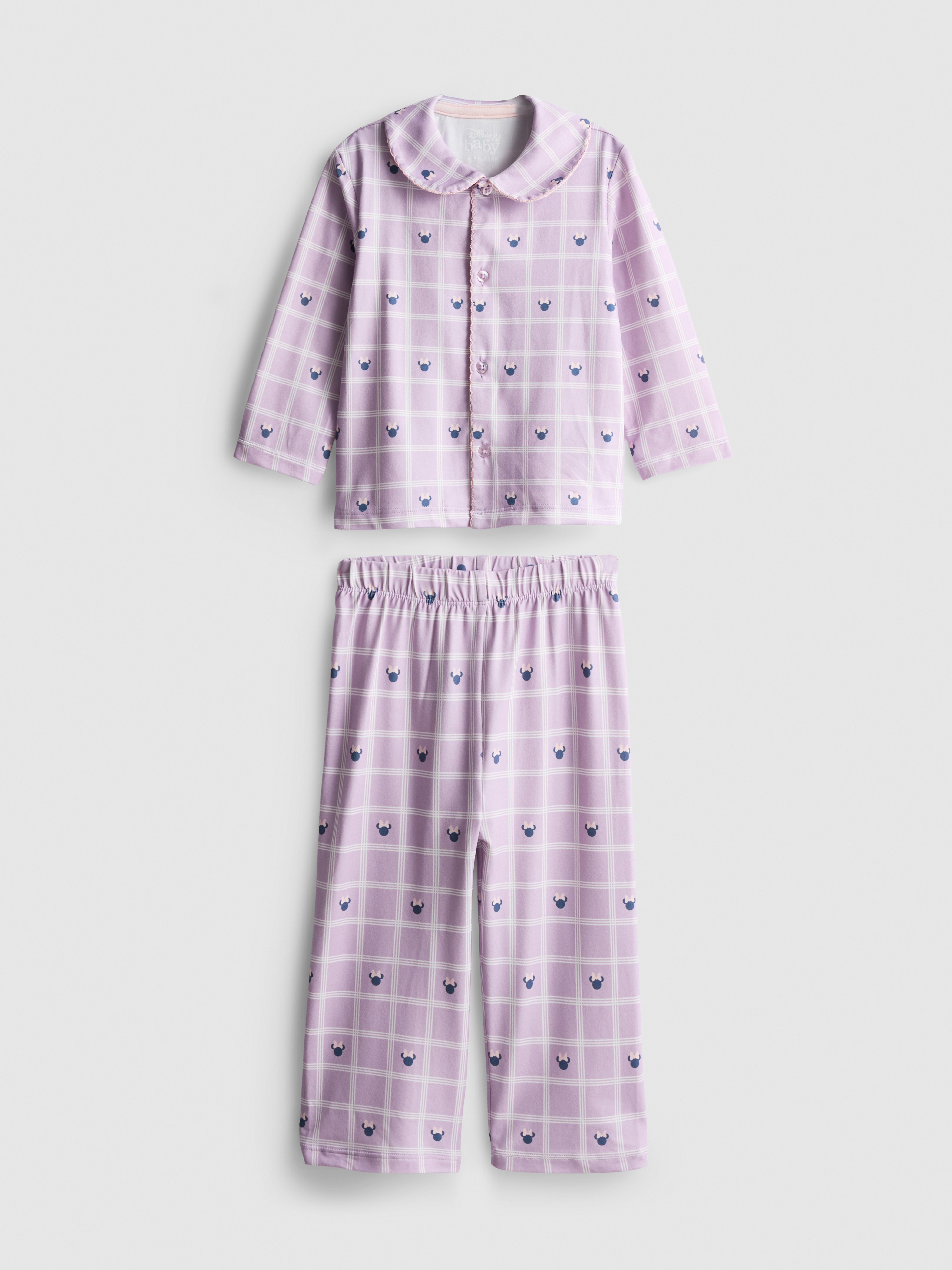 0-36 mnd | Puur katoenen geruite pyjama Disney's Minnie Mouse