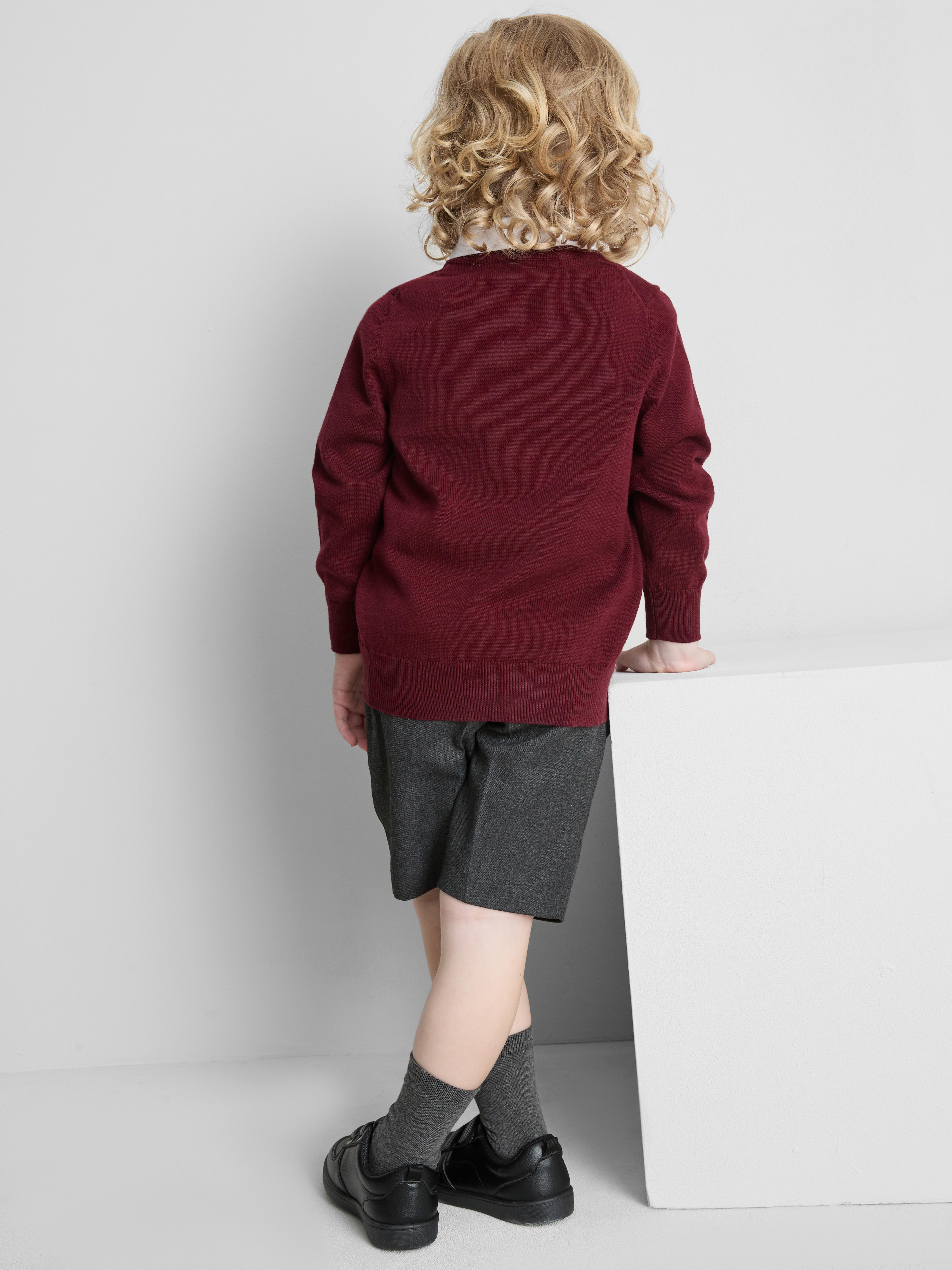 3-7yrs | 2pk Cotton Rich V-Neck School Jumpers