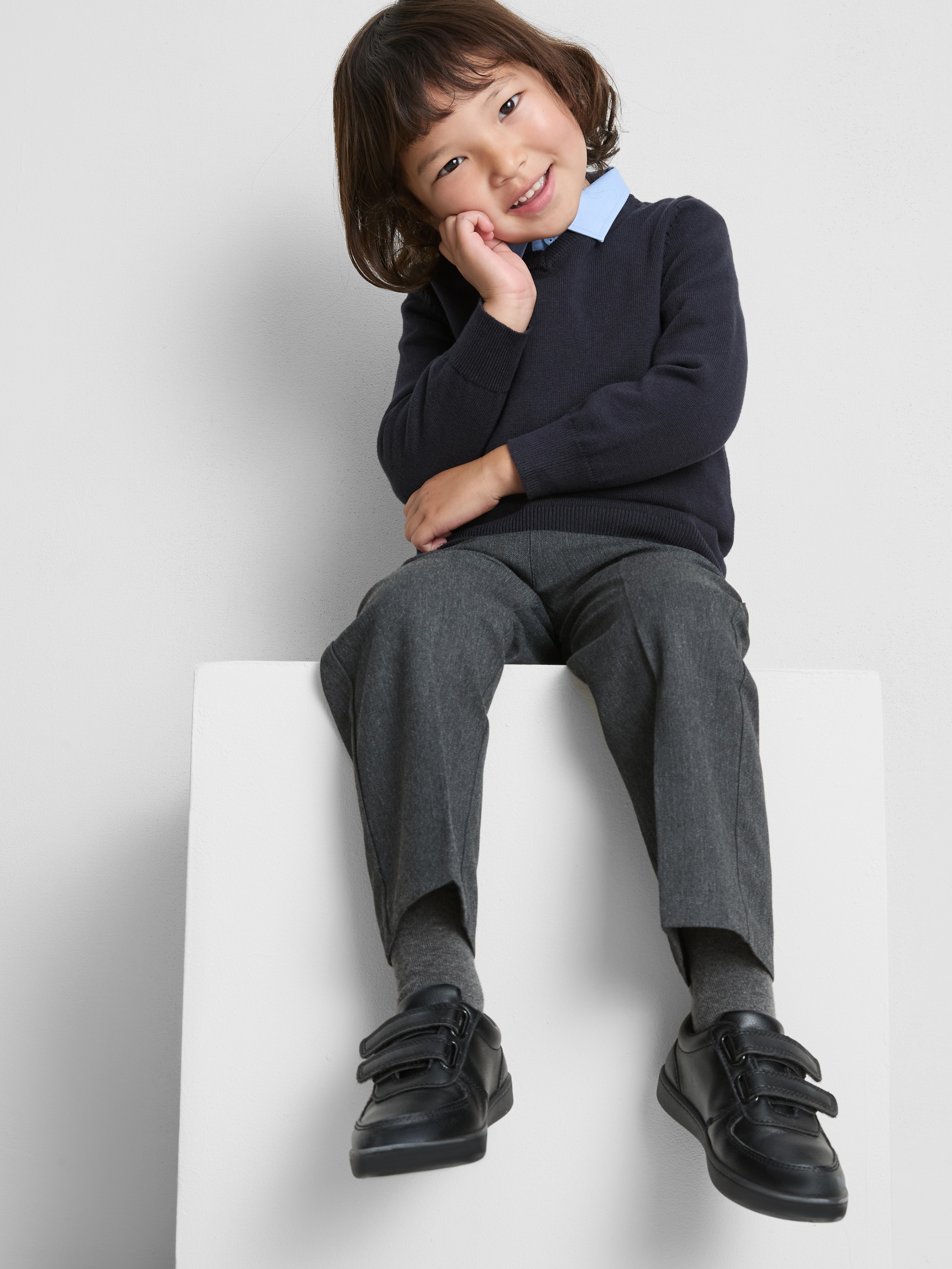 3-7yrs | 2pk Cotton Rich V-Neck School Jumpers