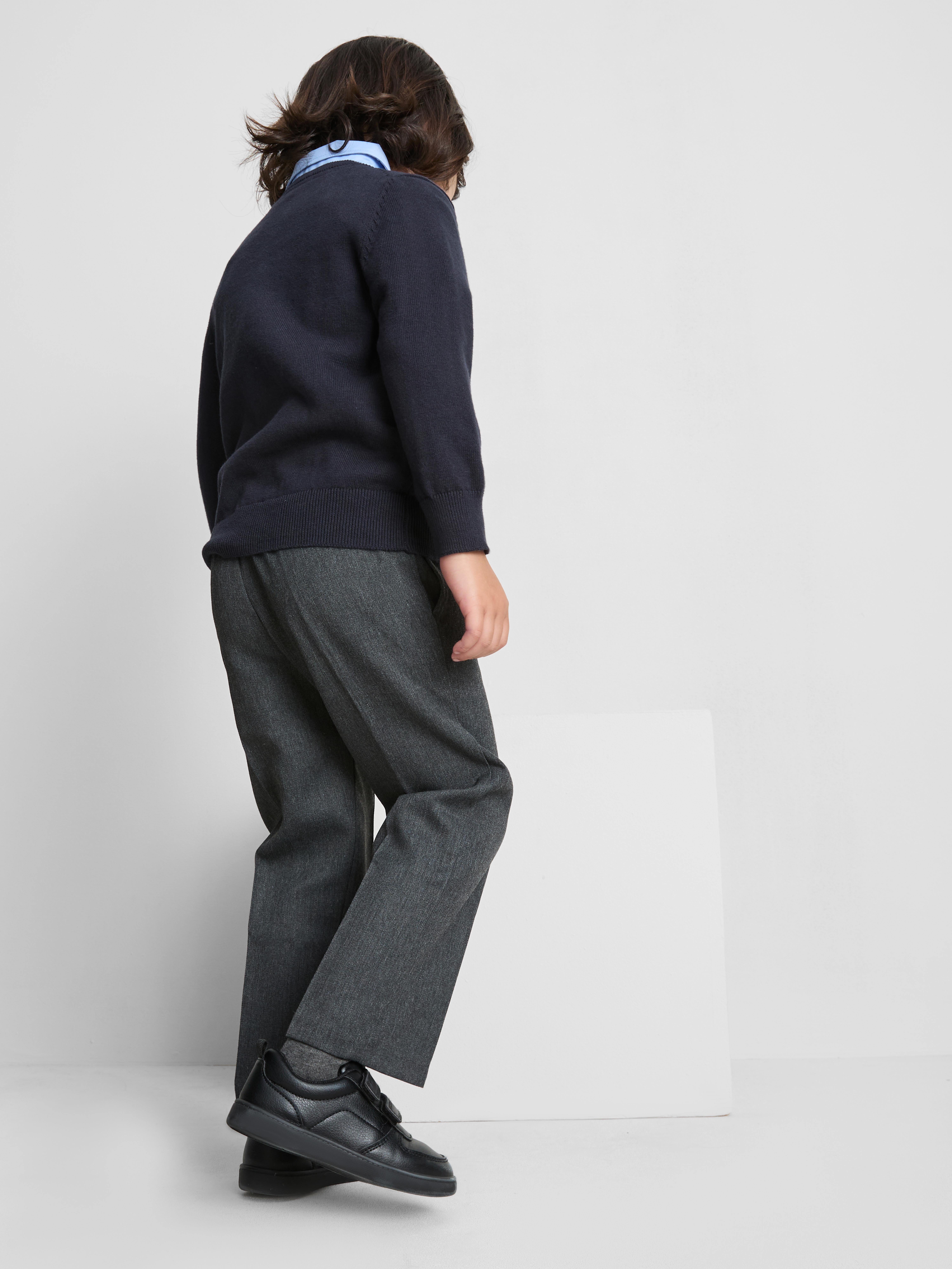 3-7yrs | 2pk Unisex Cotton Rich V-Neck School Jumpers