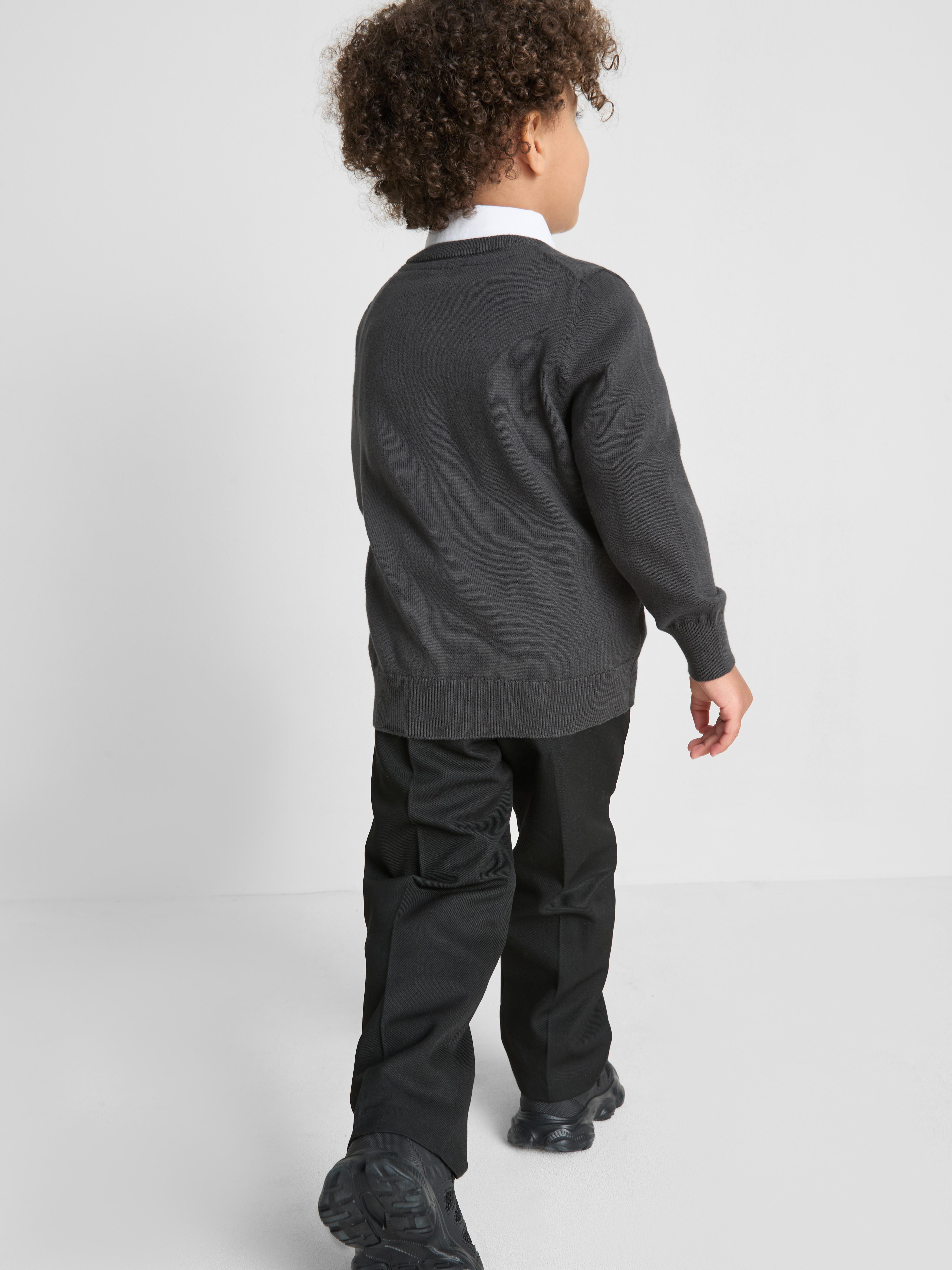 3-7yrs | 2pk Cotton Rich V-Neck School Jumpers