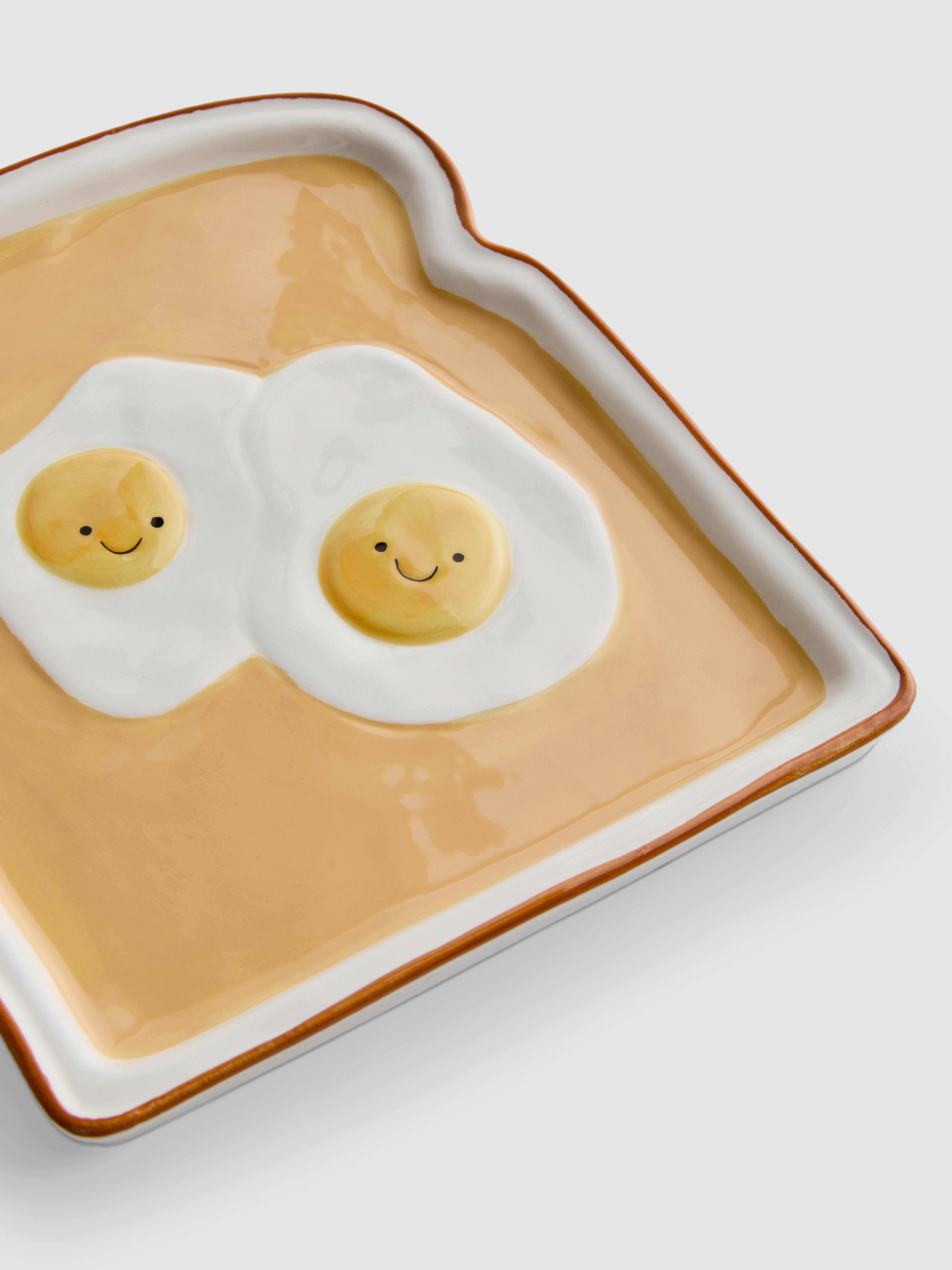 Piatto di ceramica a forma di toast