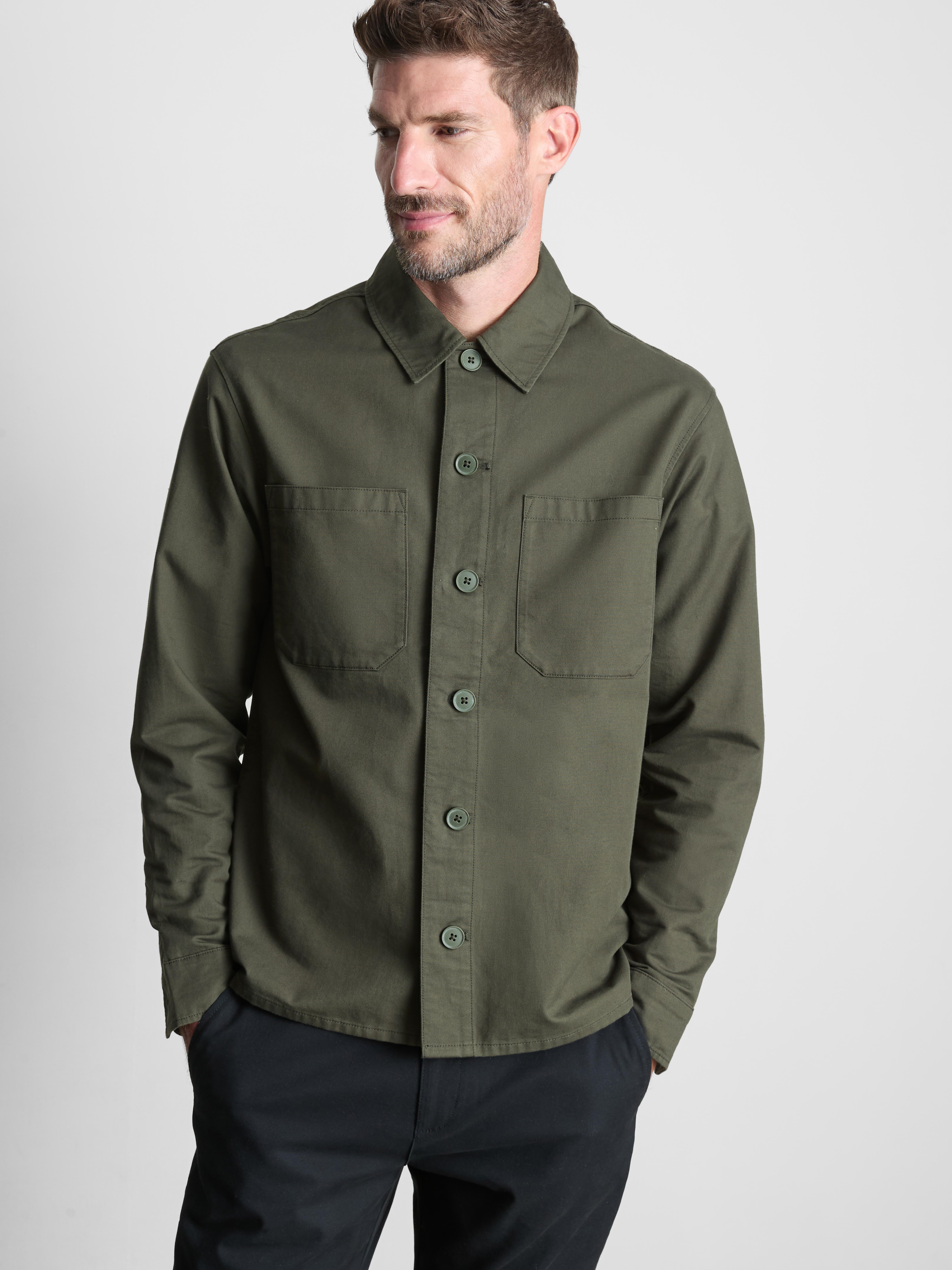 Pure Cotton Utility Overshirt