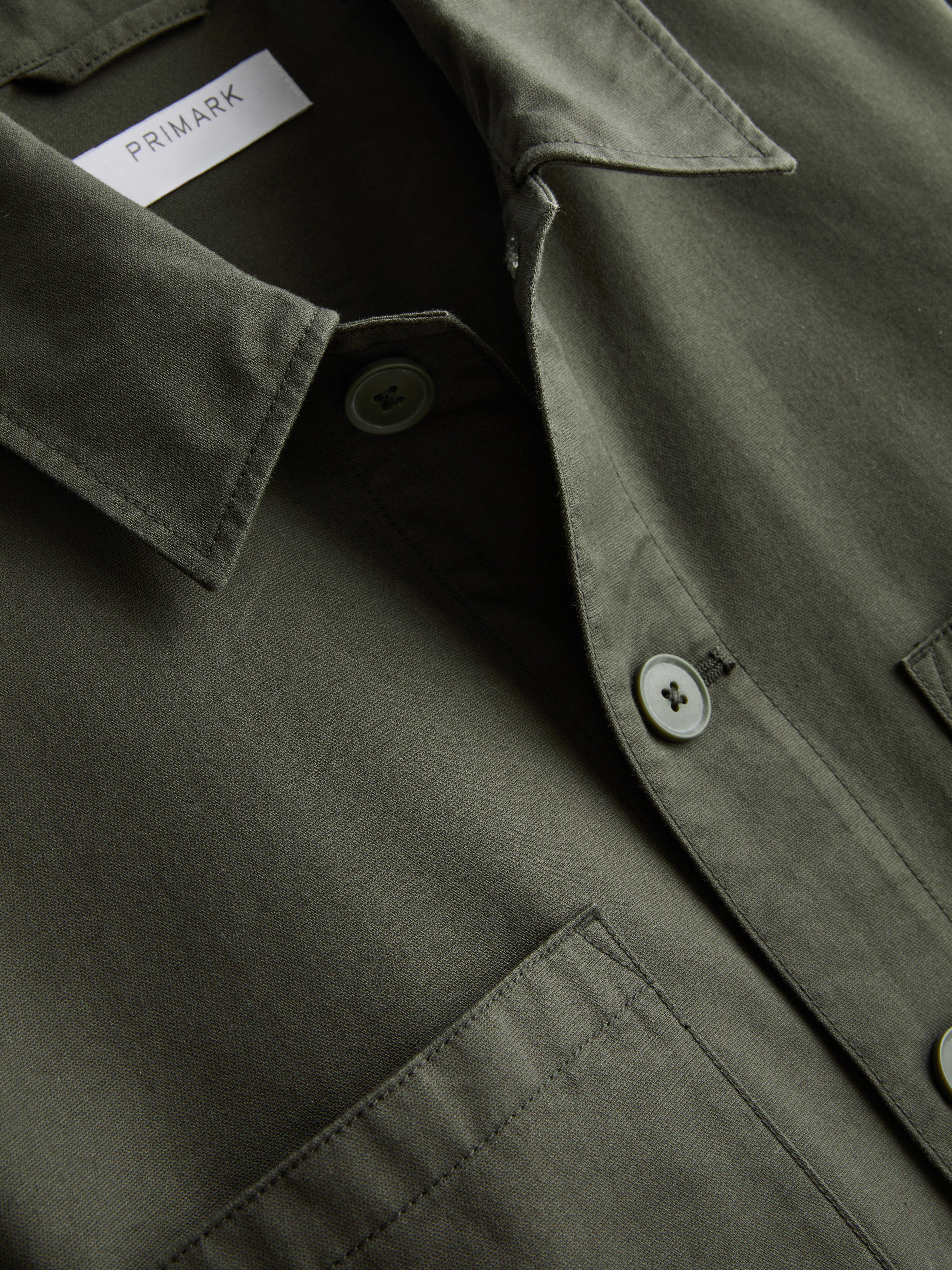 Pure Cotton Utility Overshirt