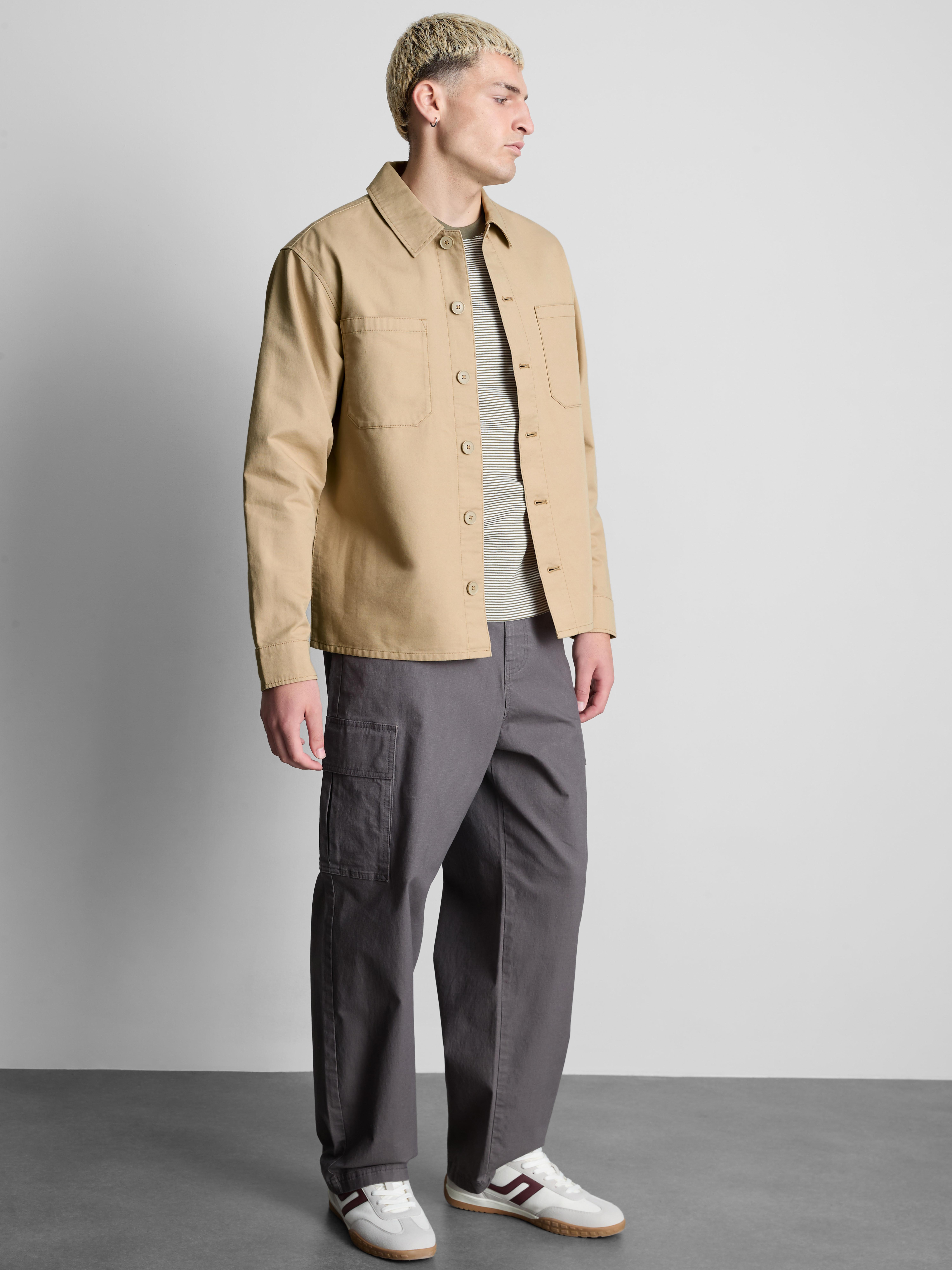 Pure Cotton Utility Overshirt