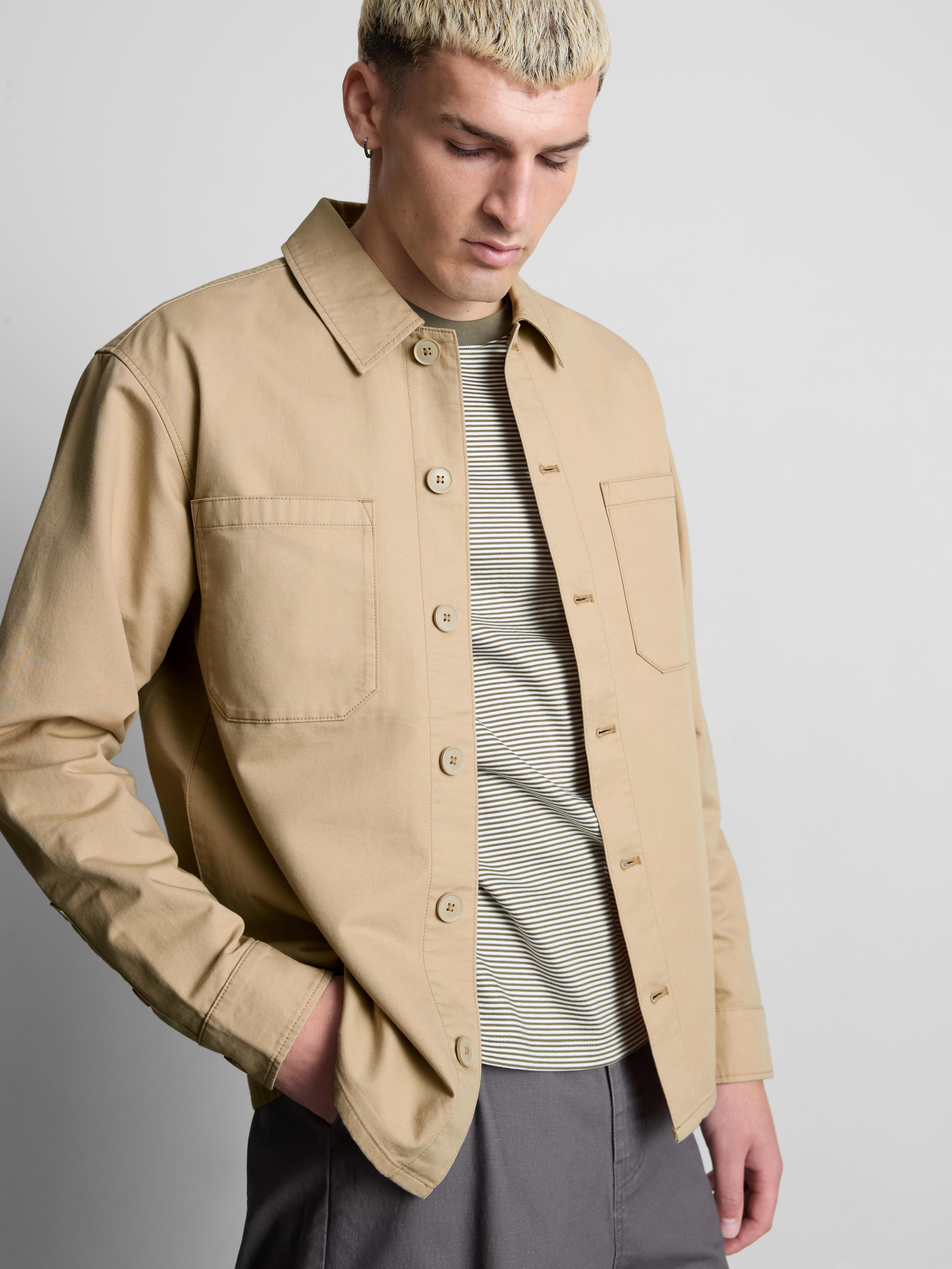 Pure Cotton Utility Overshirt