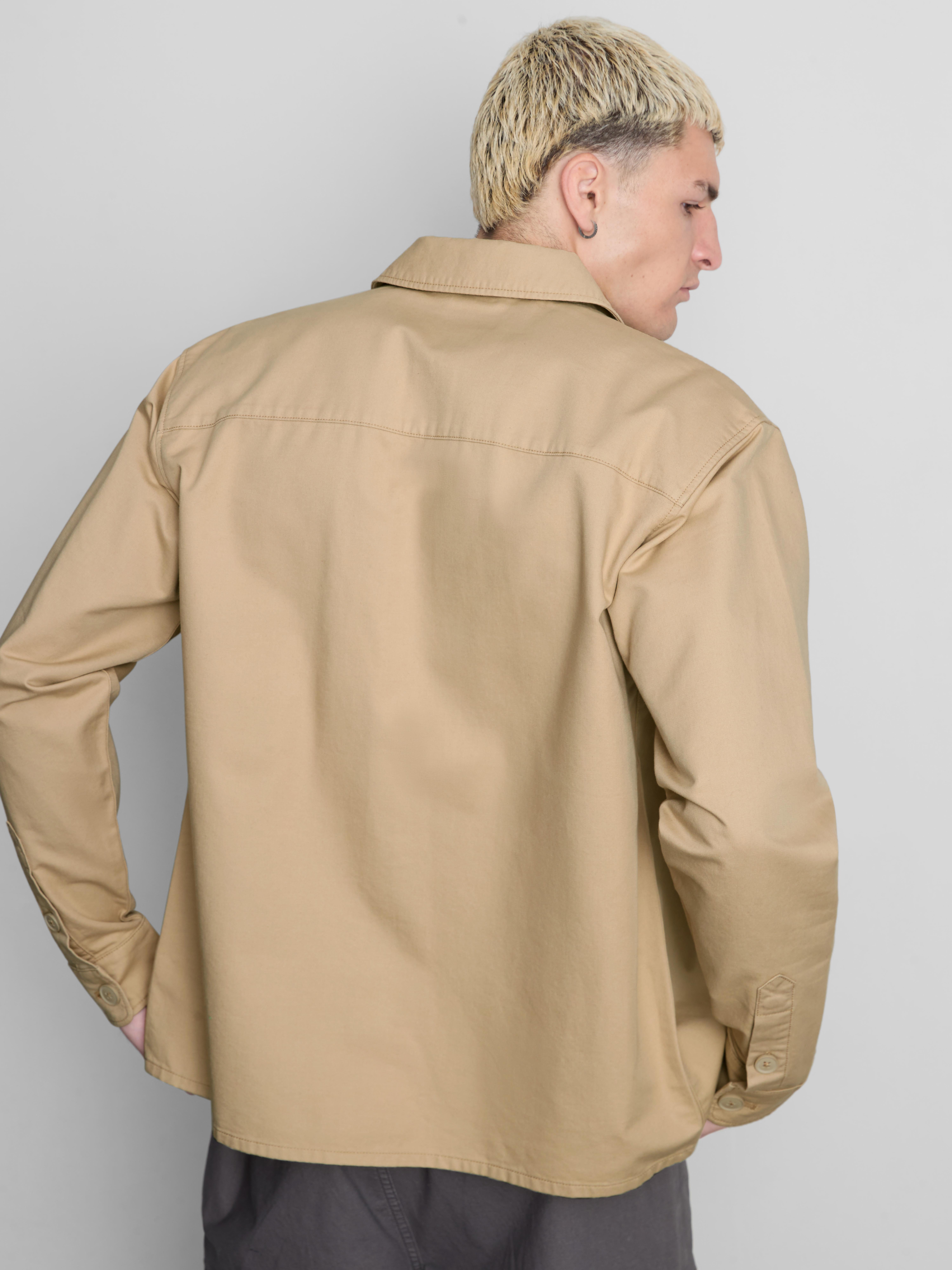 Pure Cotton Utility Overshirt