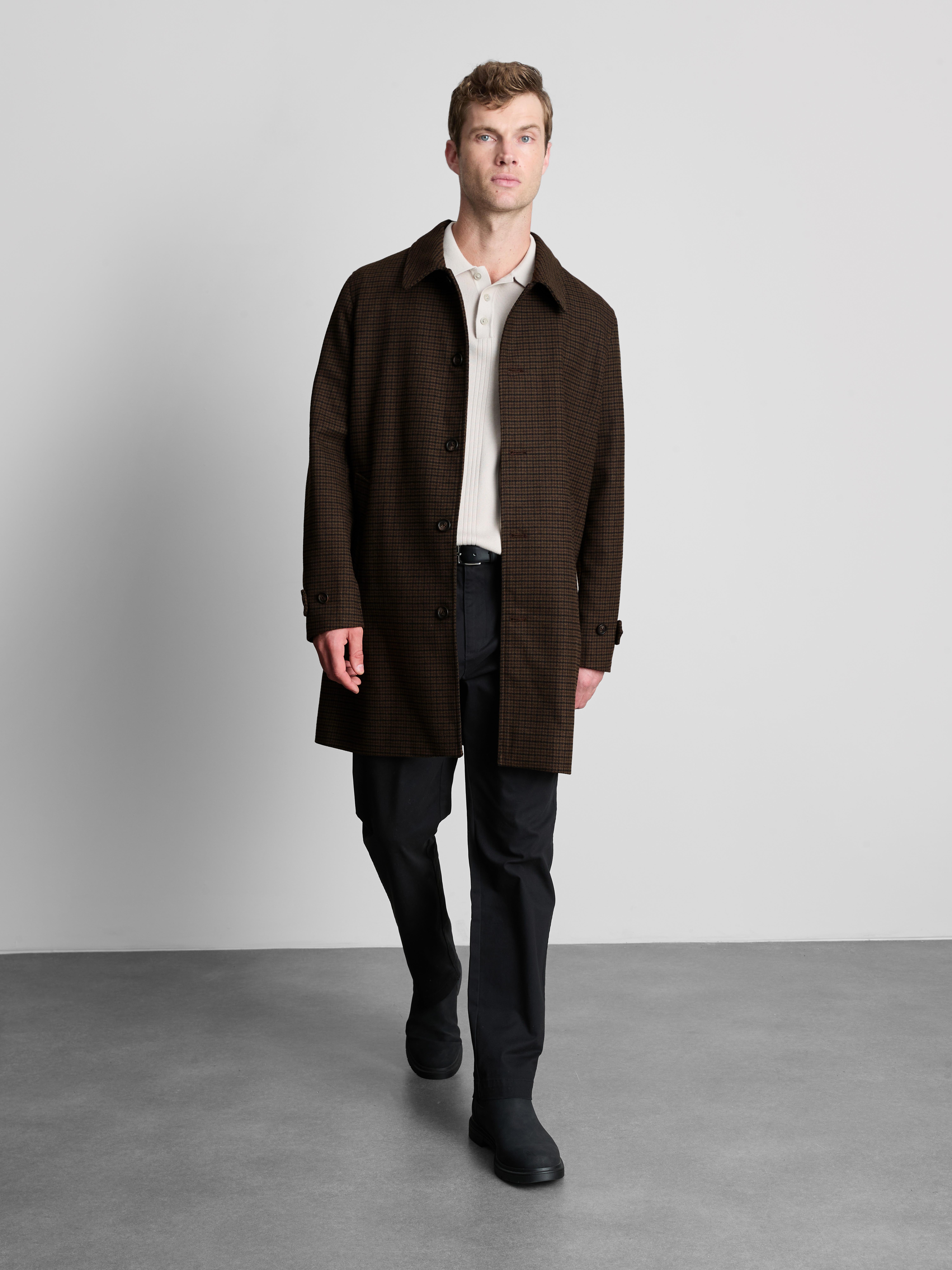 Checked Car Coat