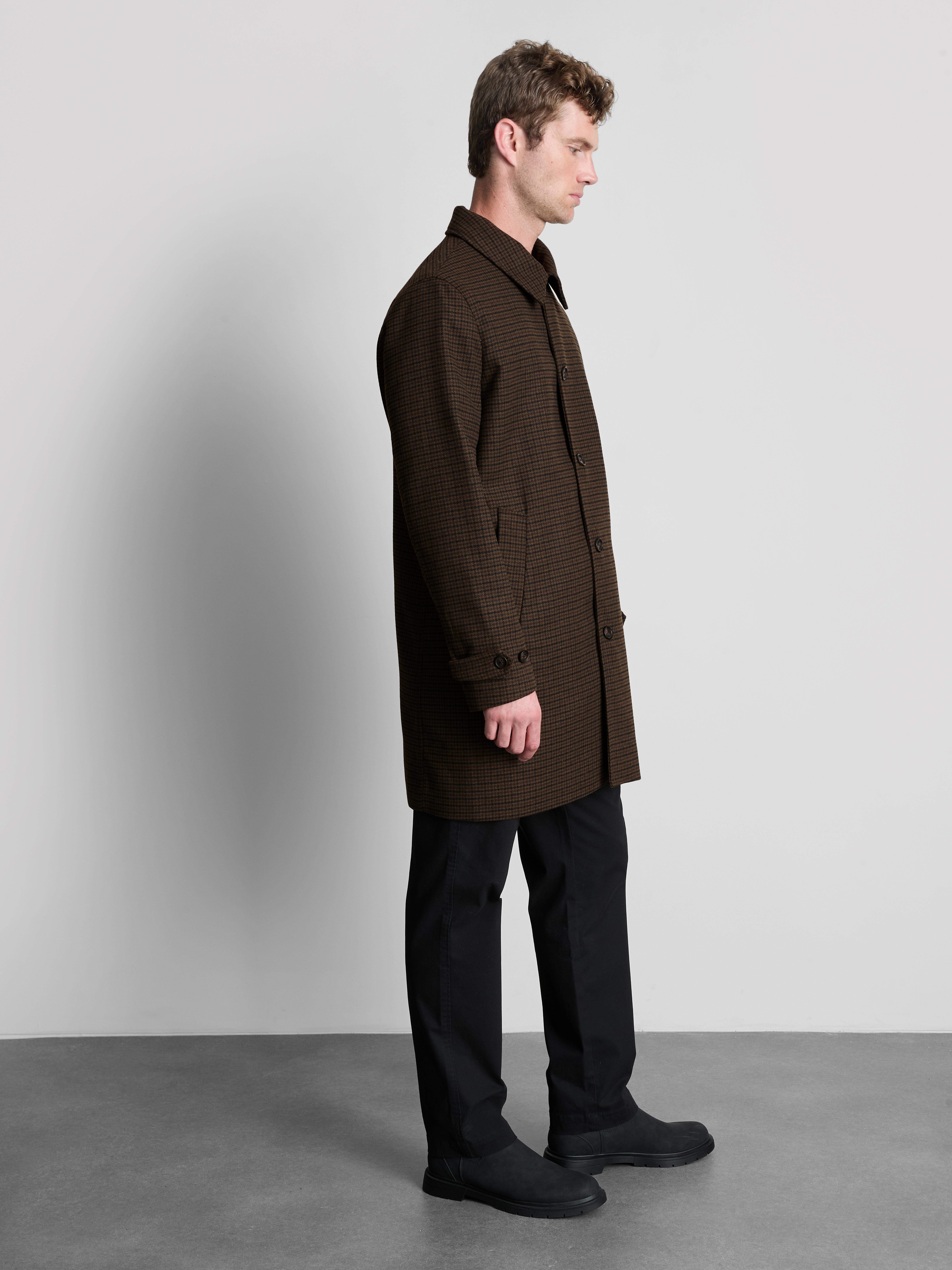 Checked Car Coat