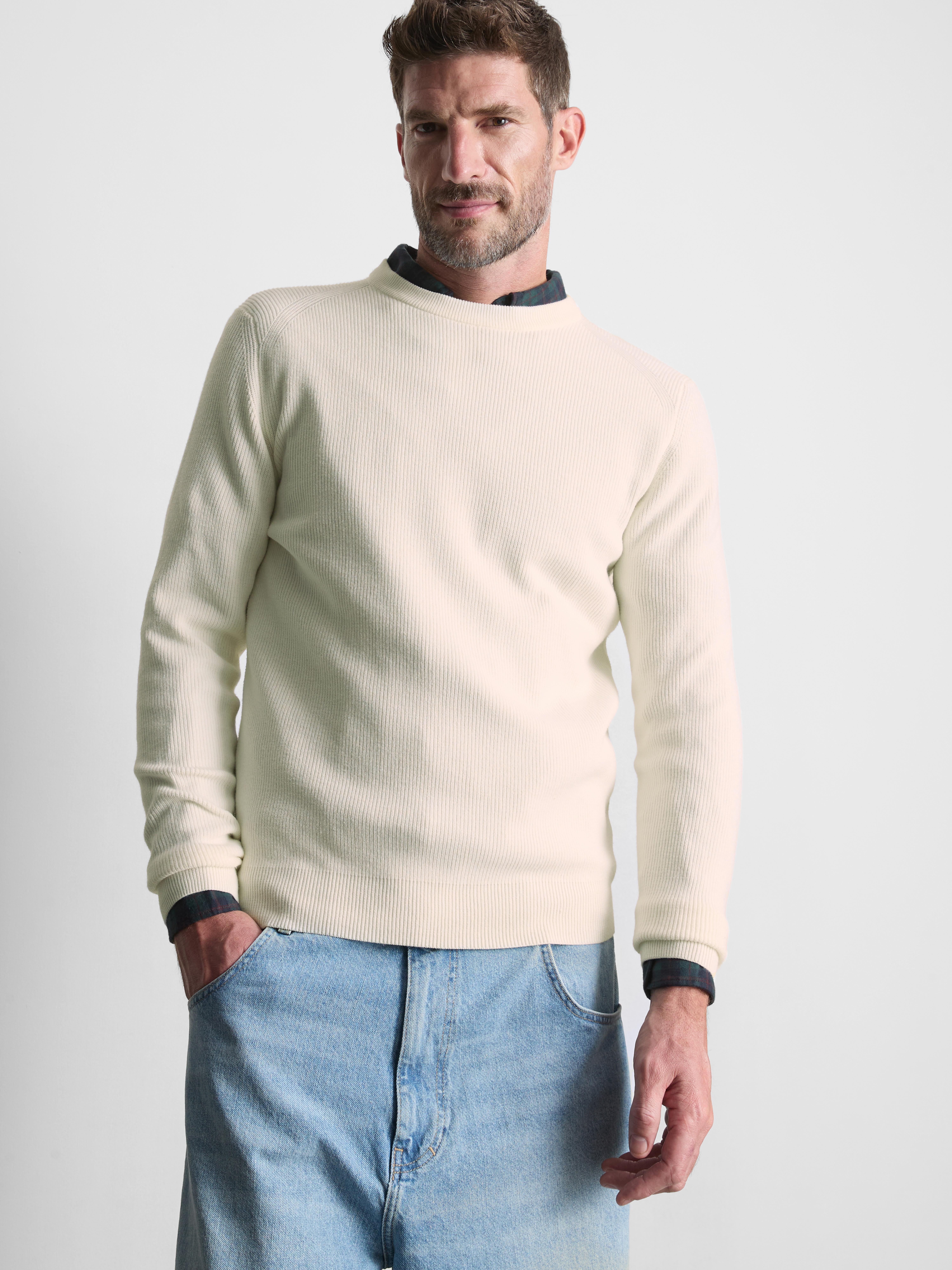 Ribbed Crewneck Sweater