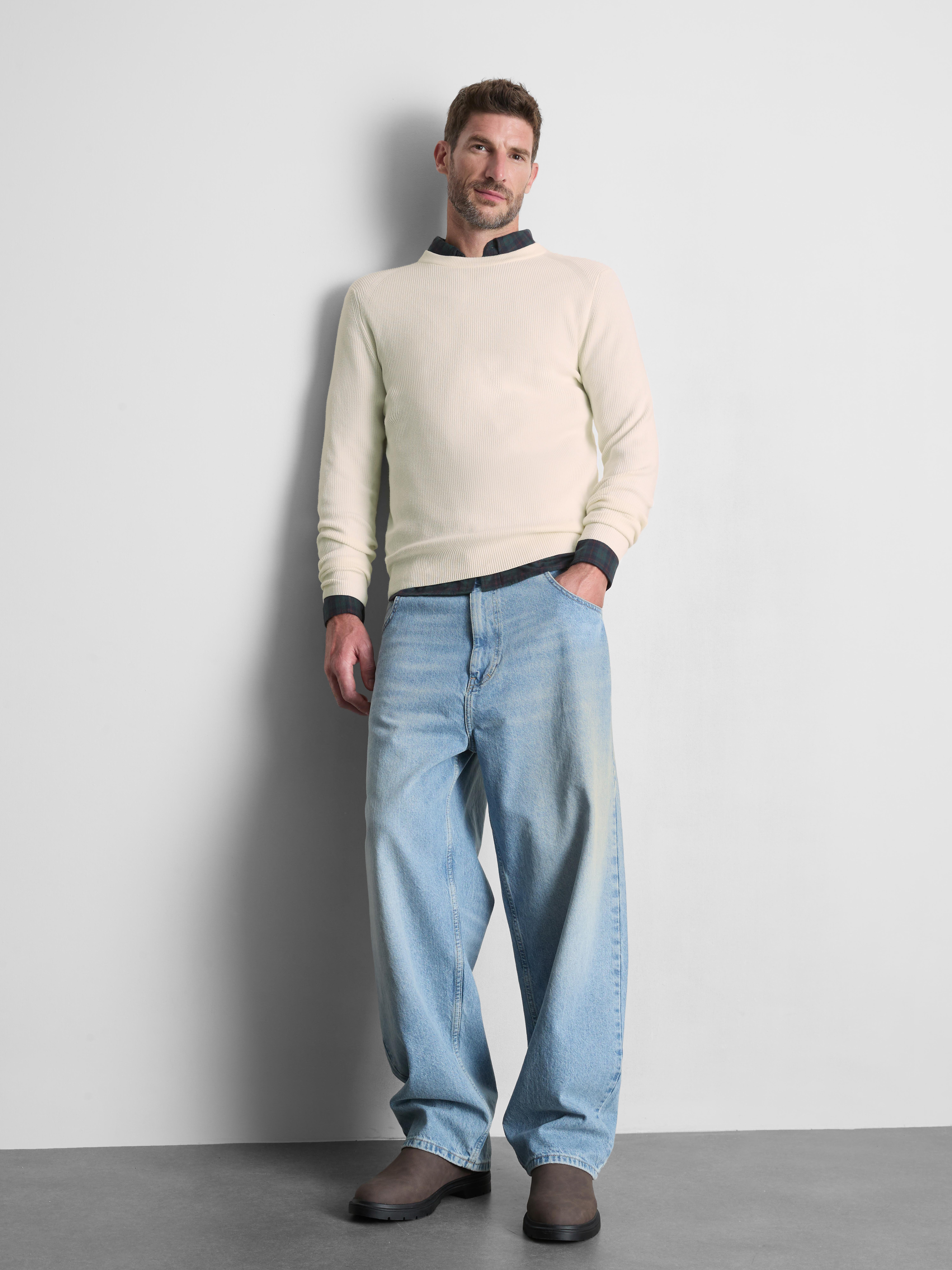 Ribbed Crewneck Sweater