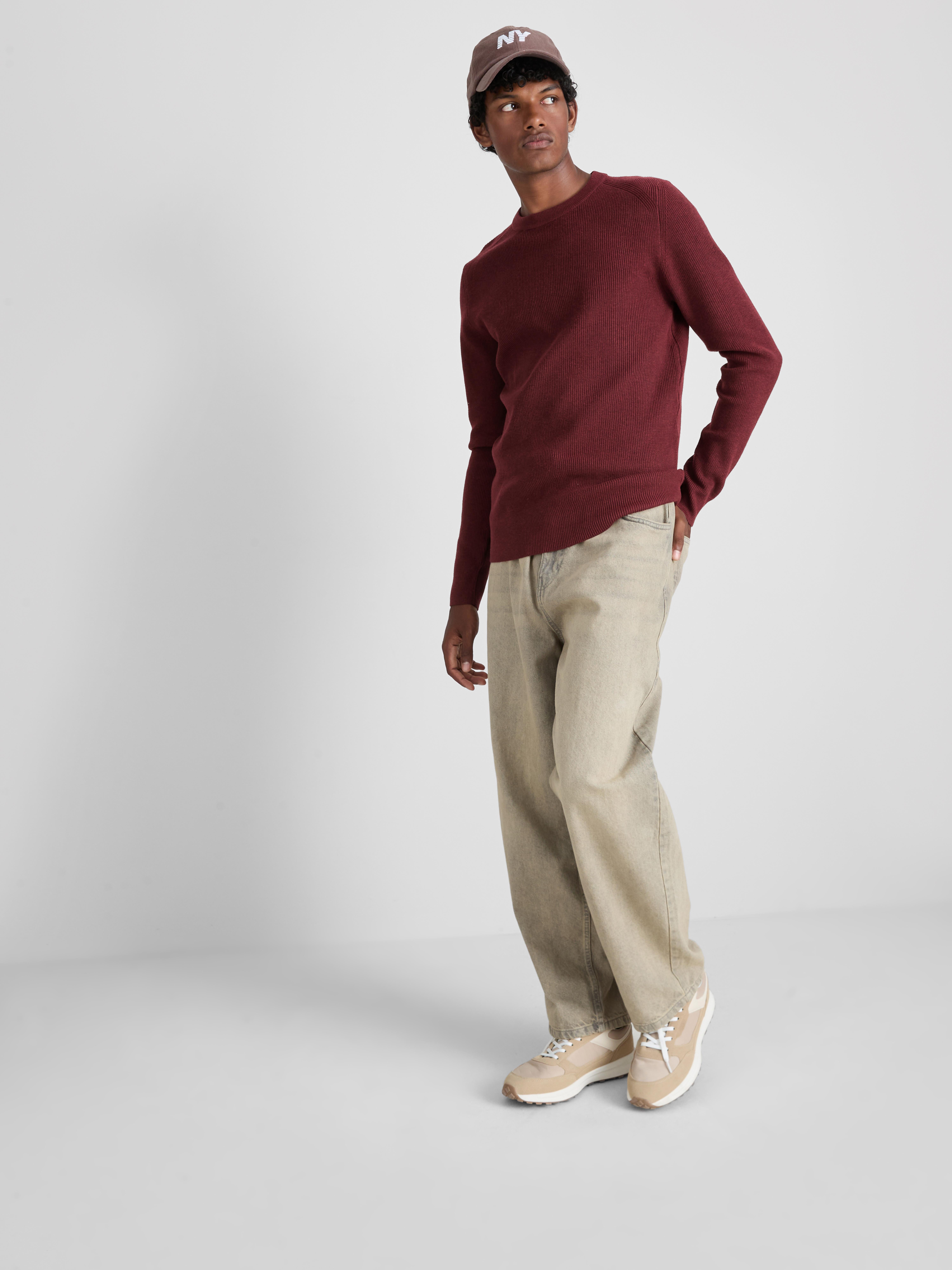 Ribbed Crewneck Sweater