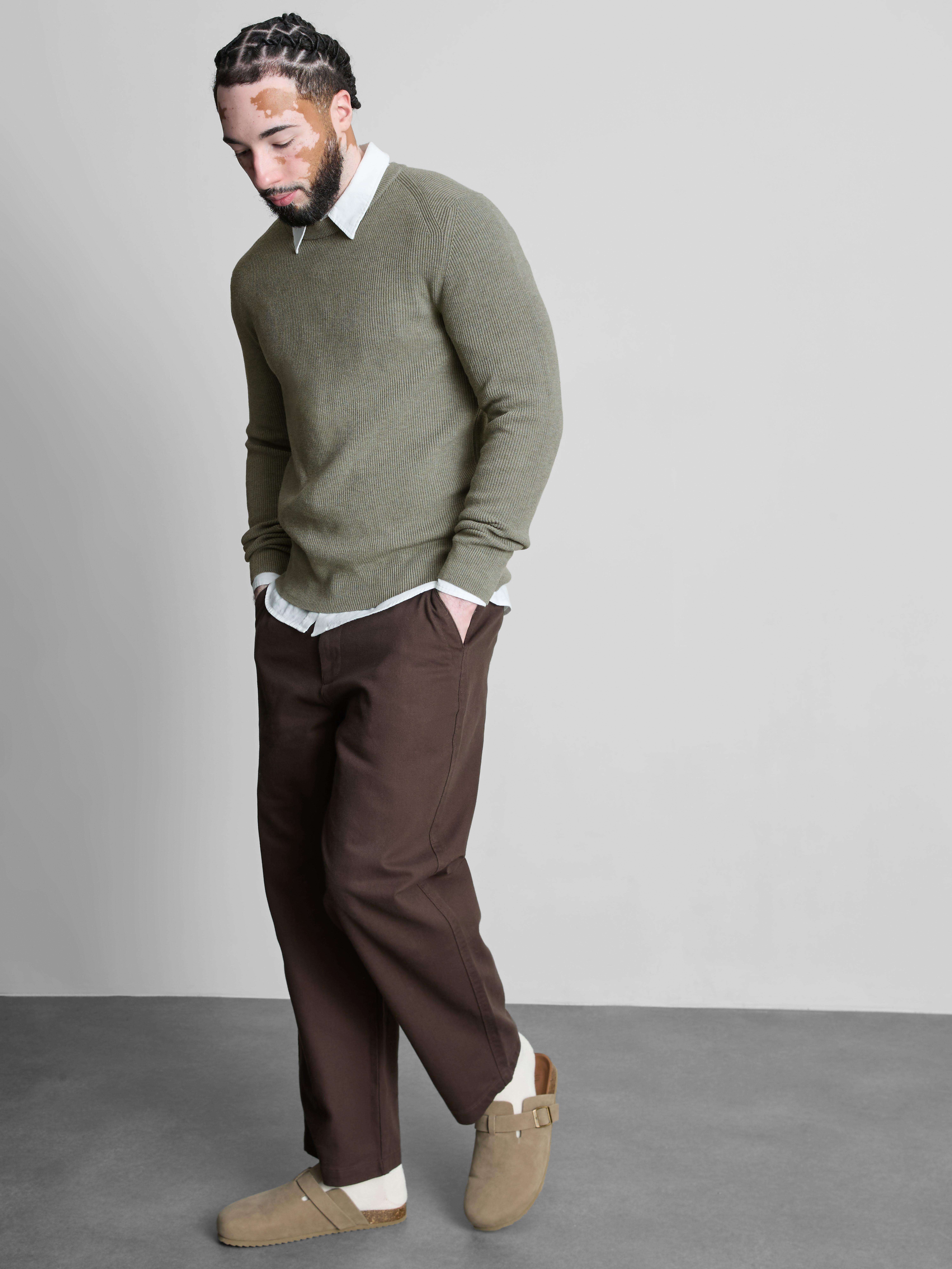 Ribbed Crewneck Sweater
