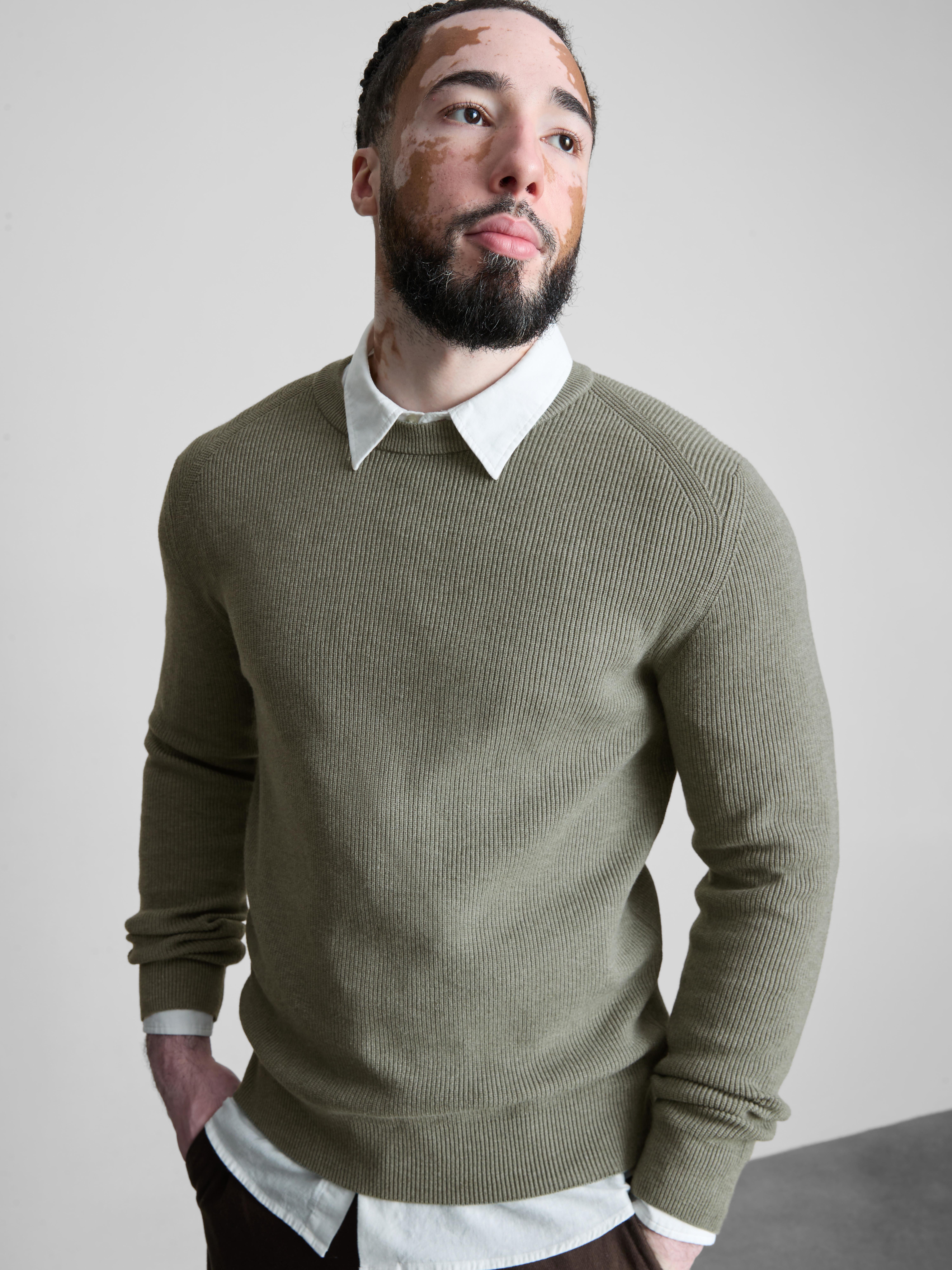 Ribbed Crewneck Sweater