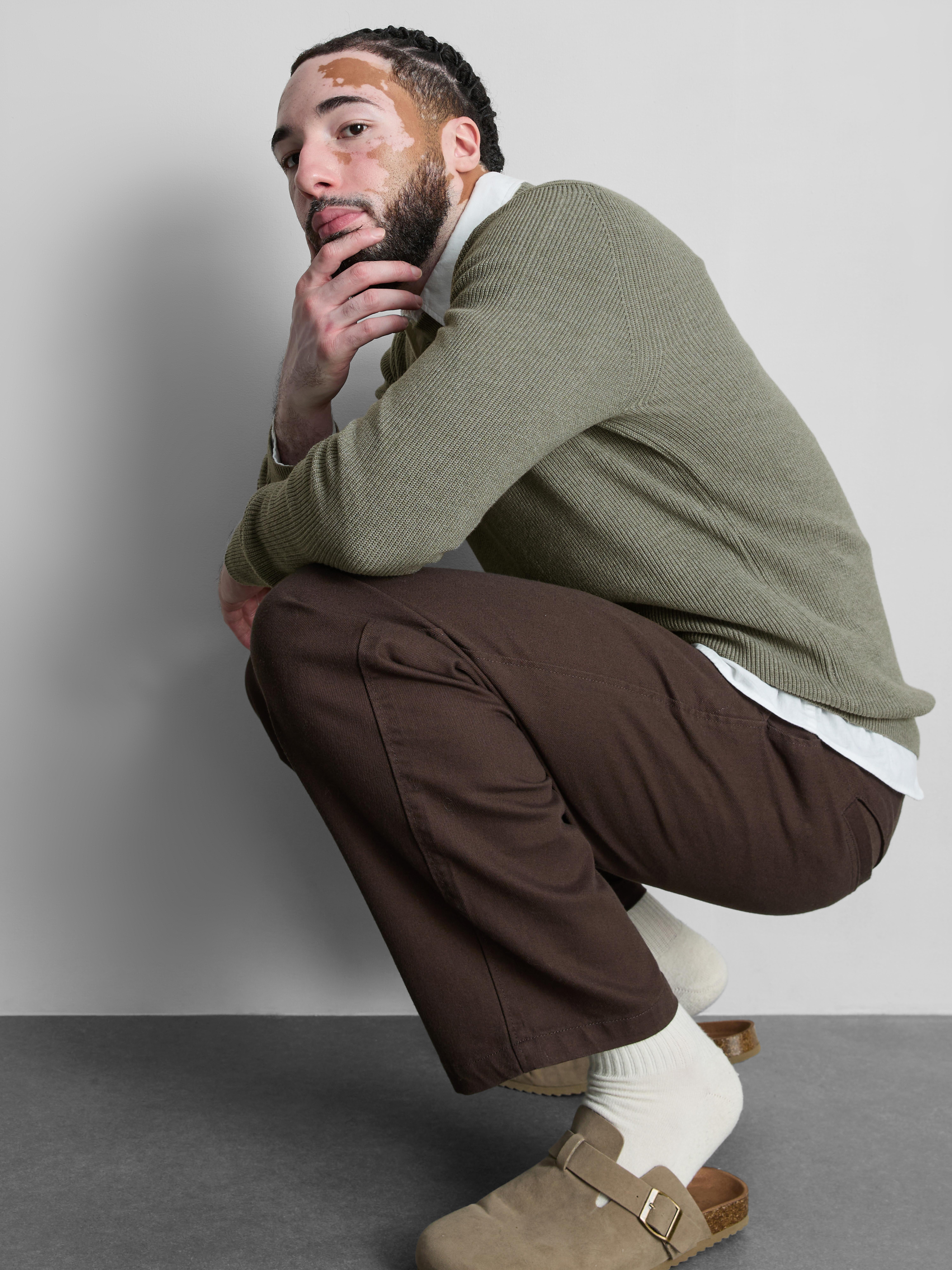 Ribbed Crewneck Sweater