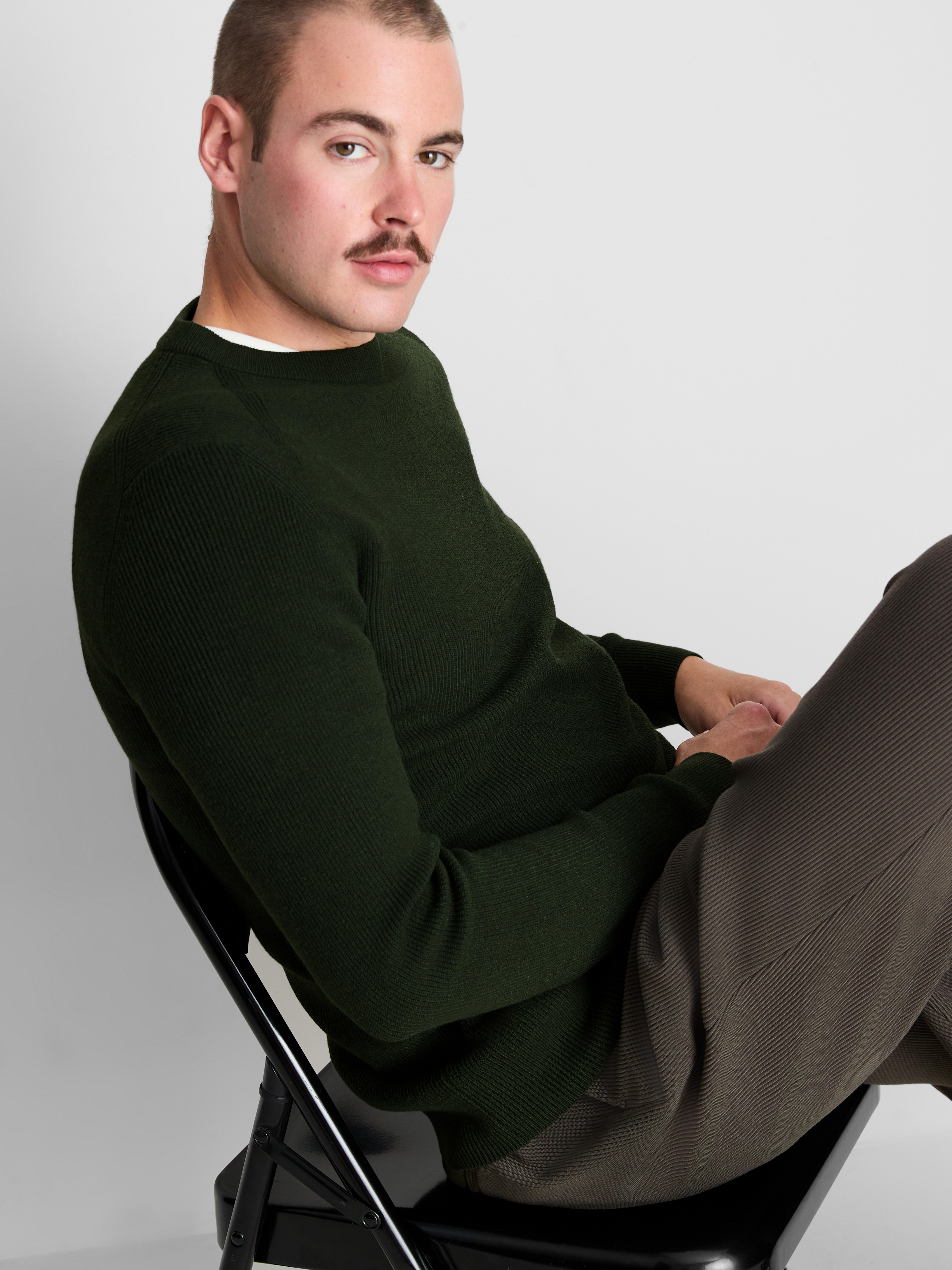 Ribbed Crewneck Sweater