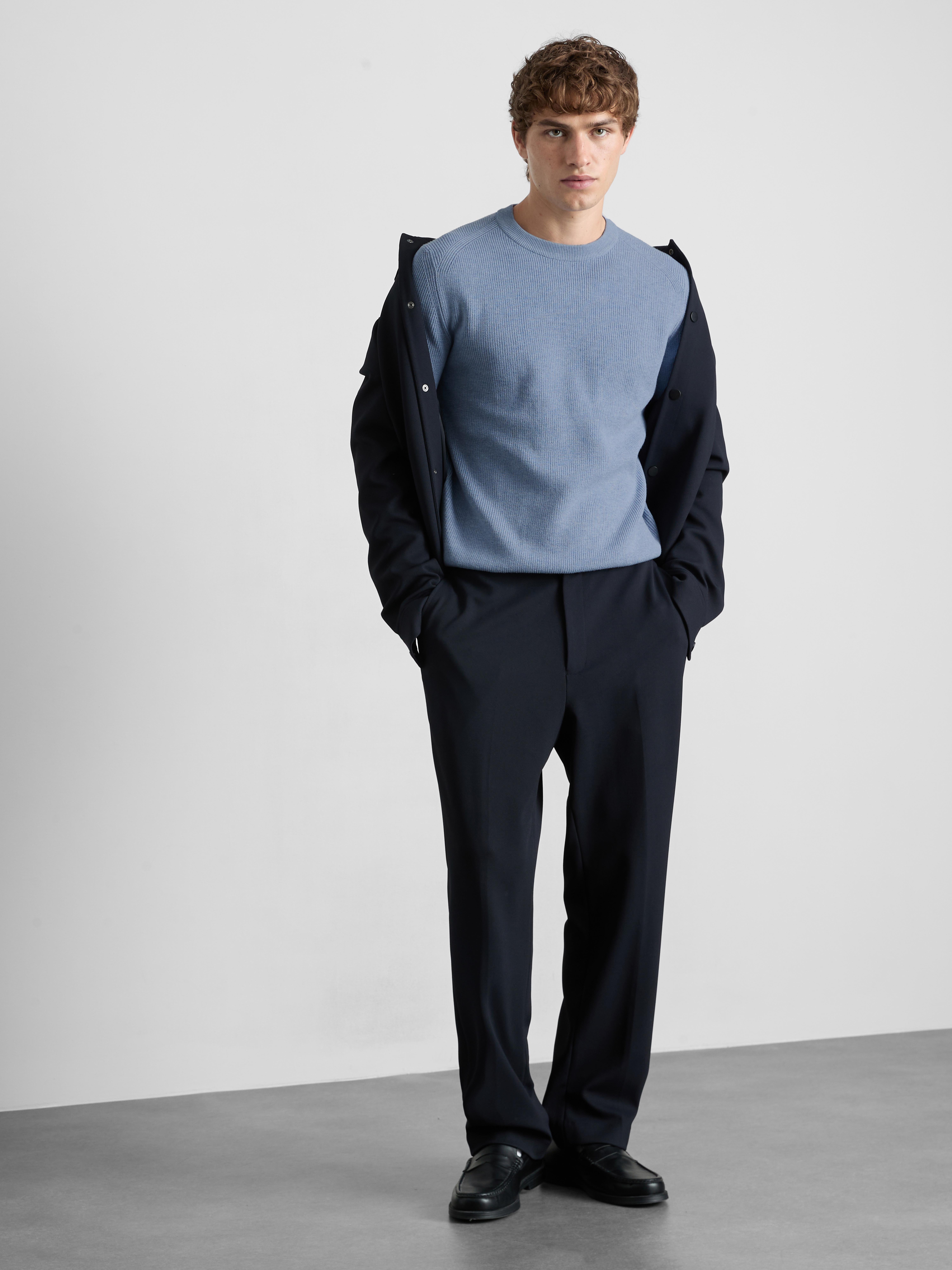 Ribbed Crewneck Sweater
