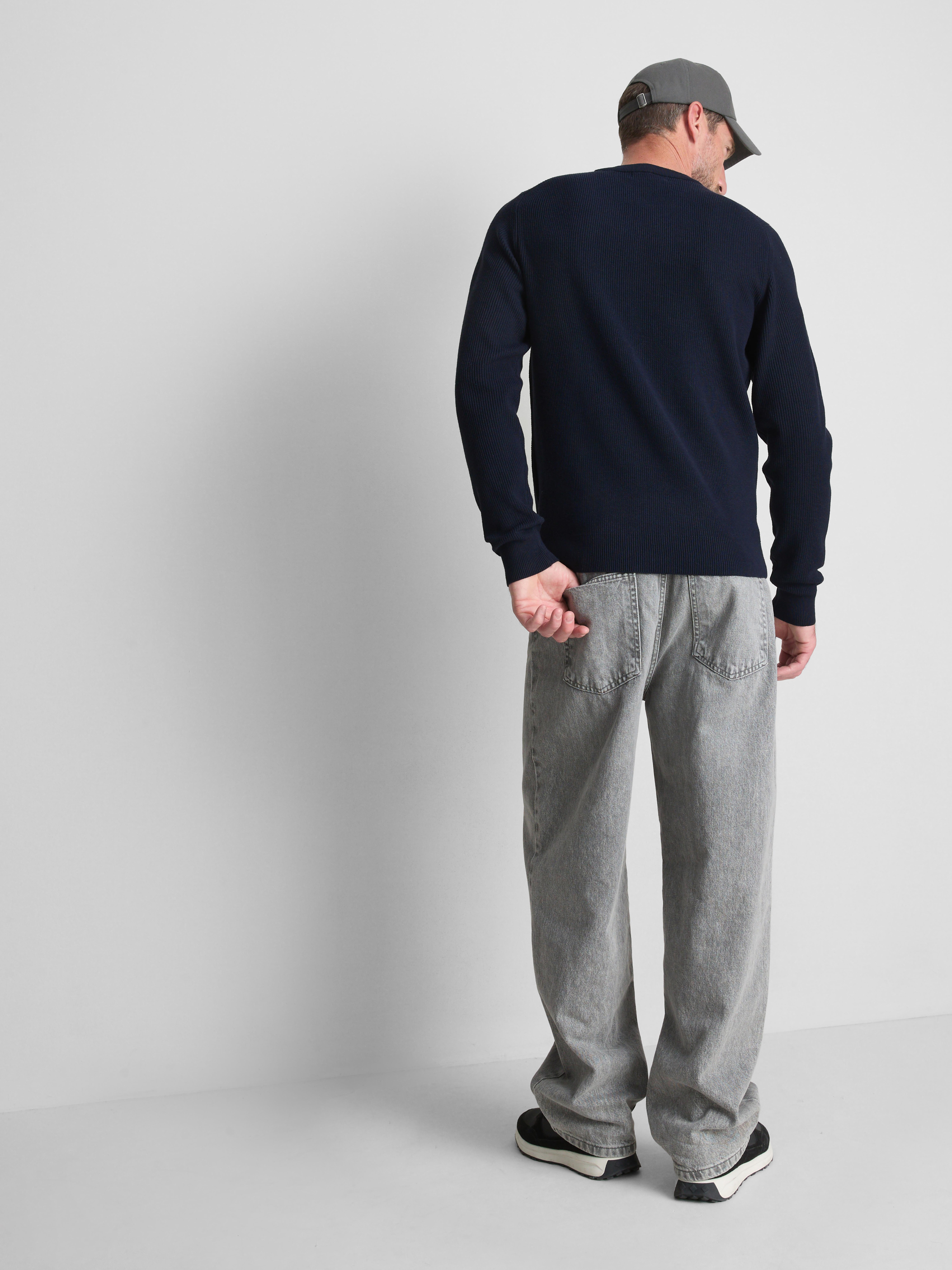 Ribbed Crew Neck Jumper