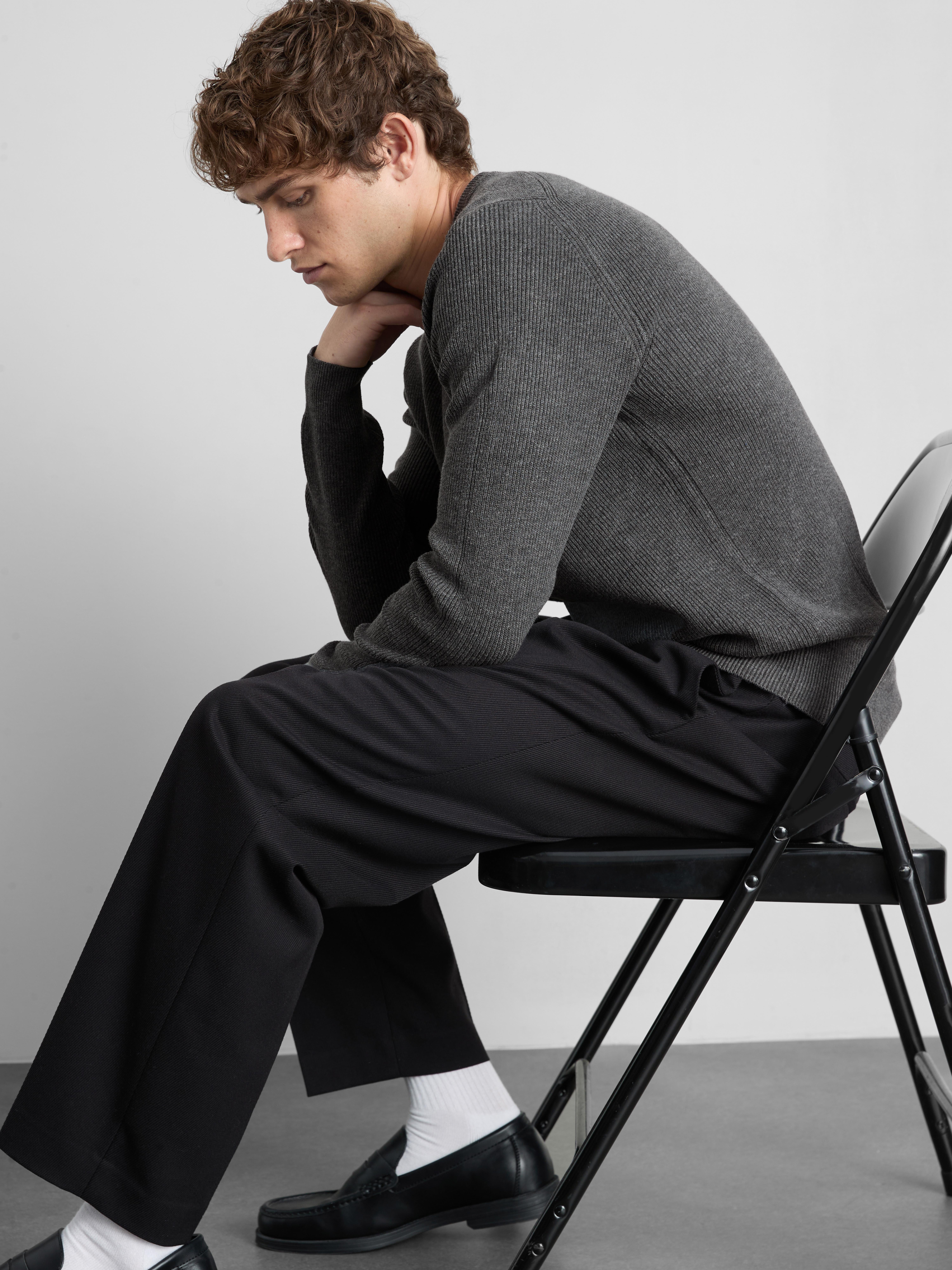 Ribbed Crewneck Sweater