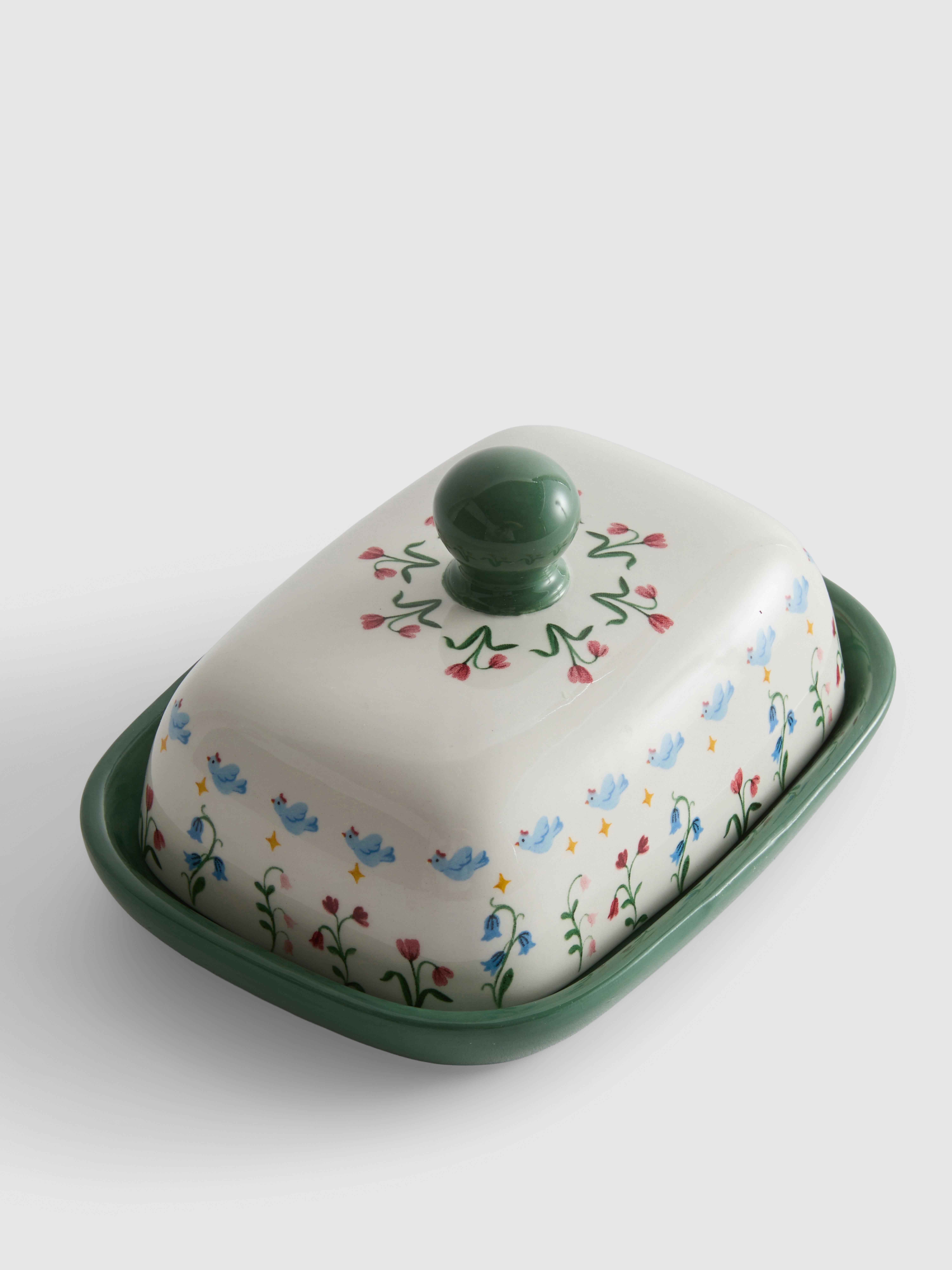 Floral Butter Dish