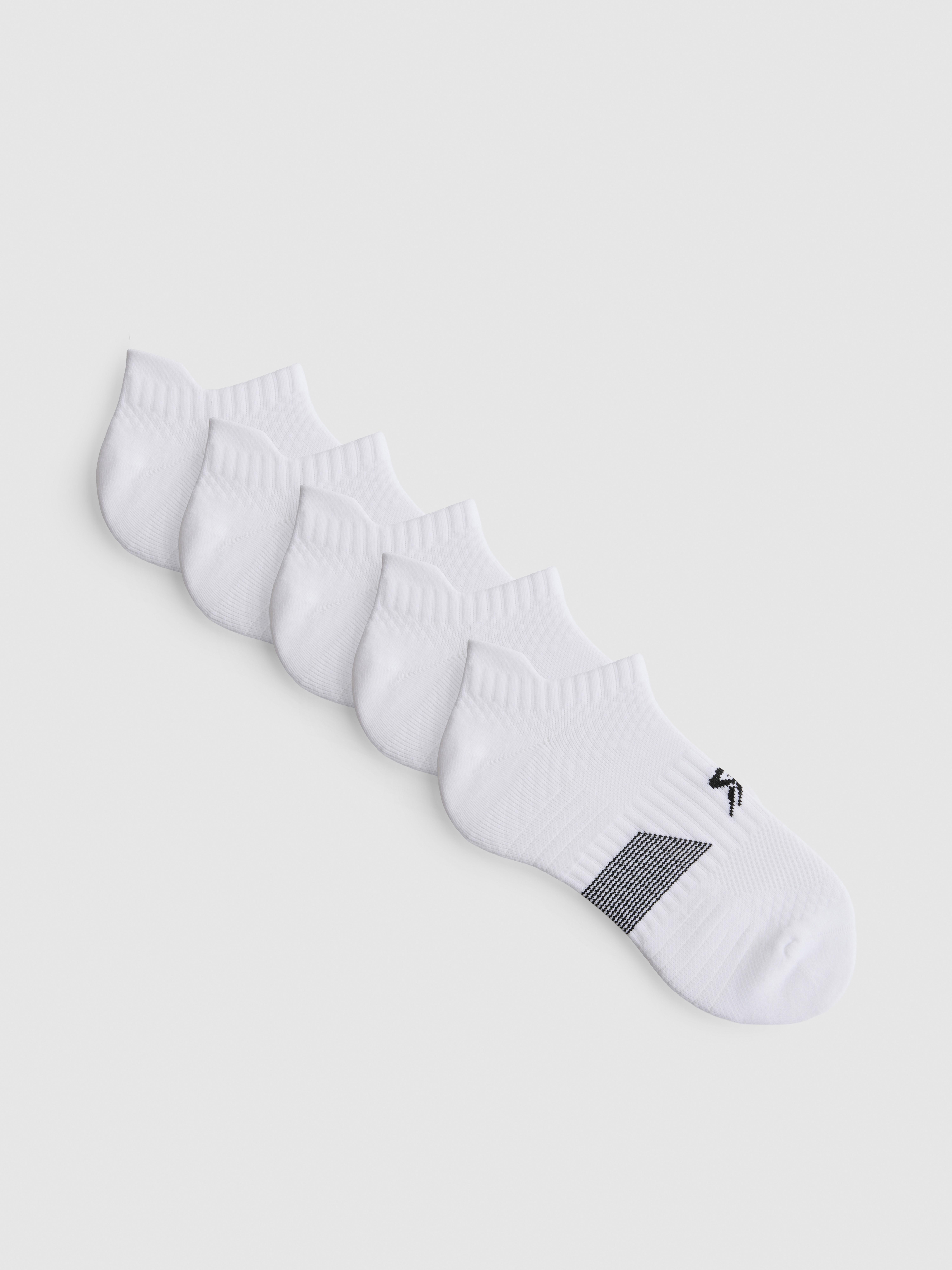 Pack 5 pares meias desporto ginásio Branco
