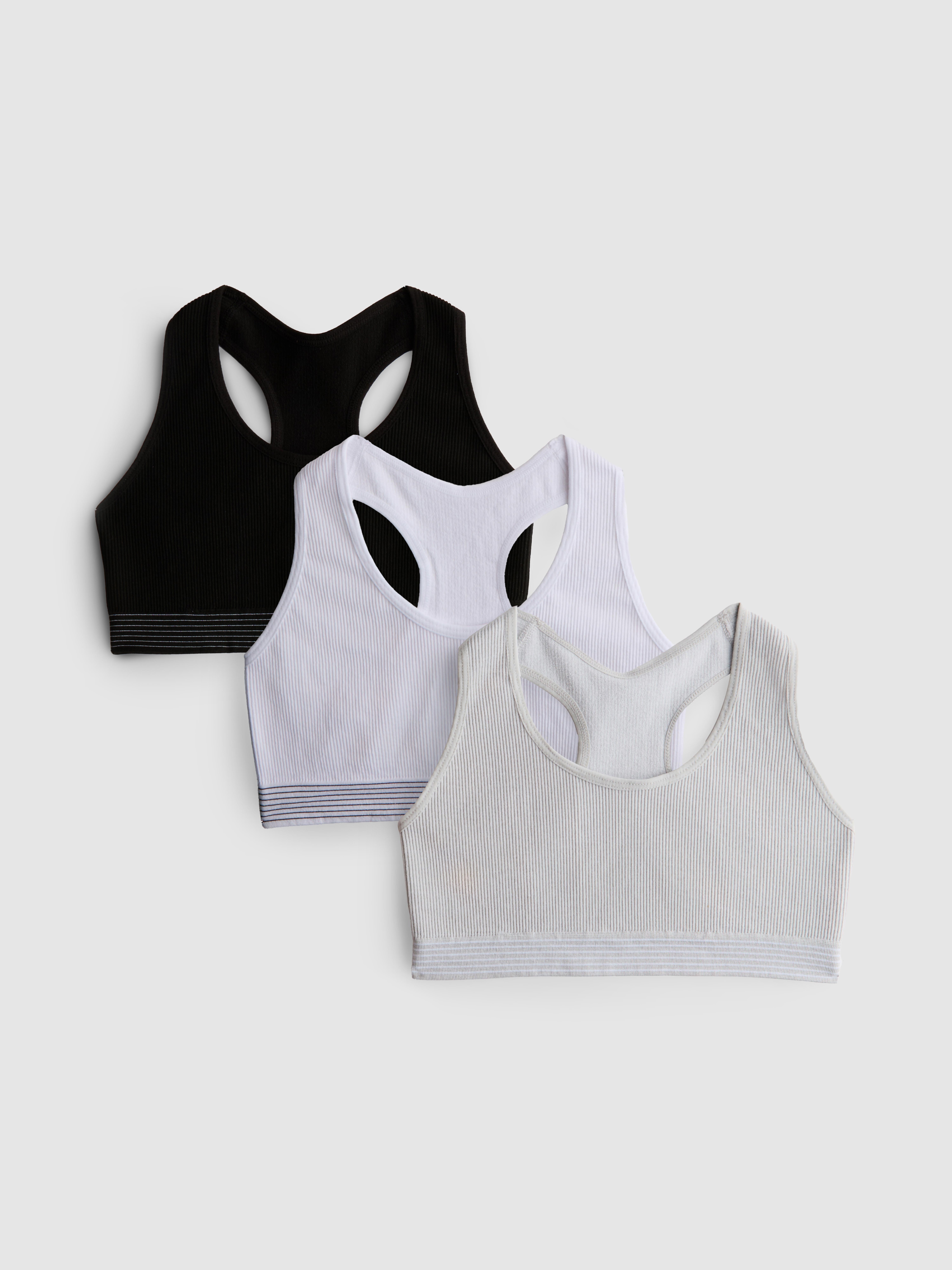 7-15yrs | 3pk Seamless Racerback Cropped Tops
