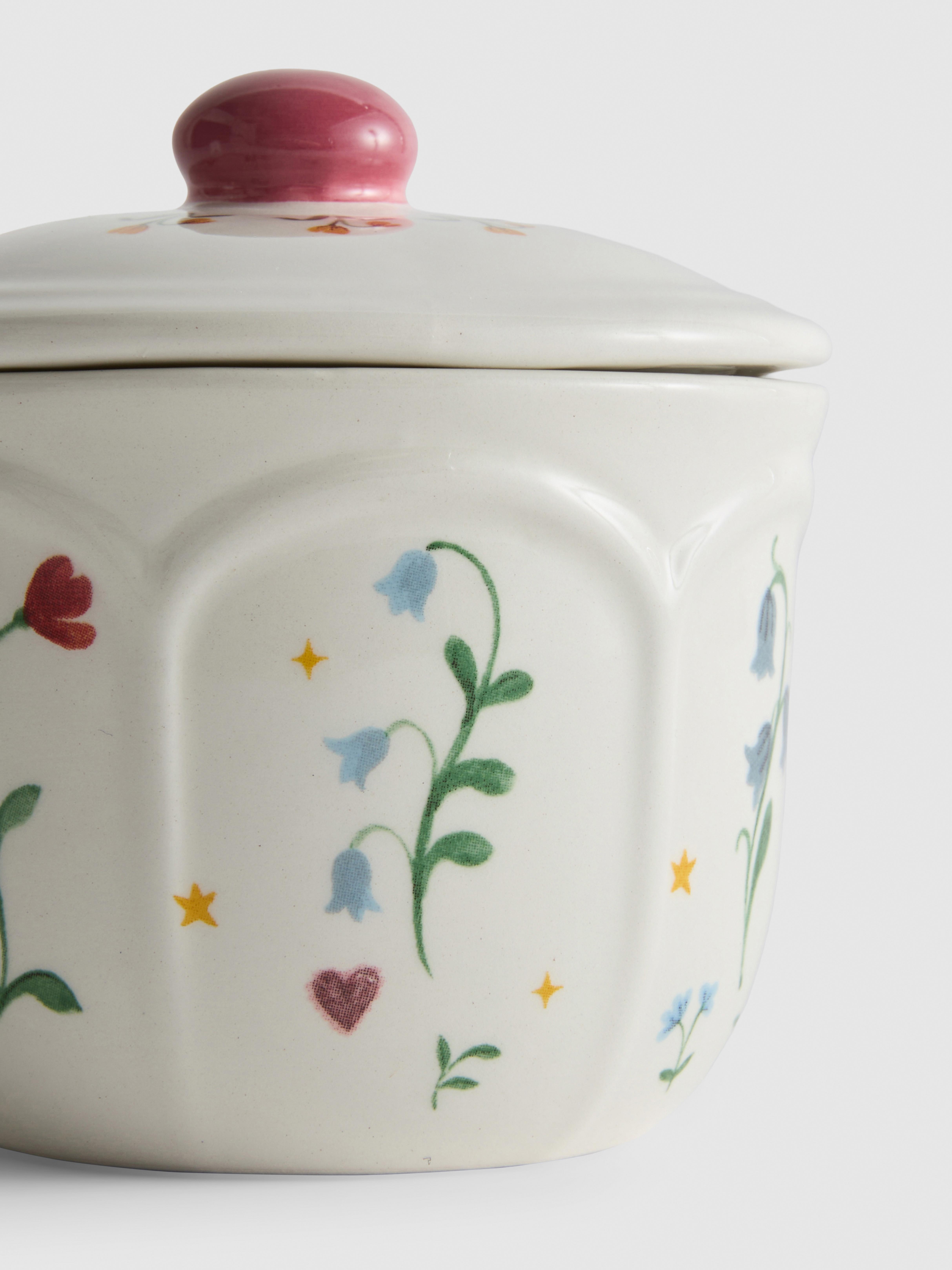 Floral Ceramic Sugar Bowl