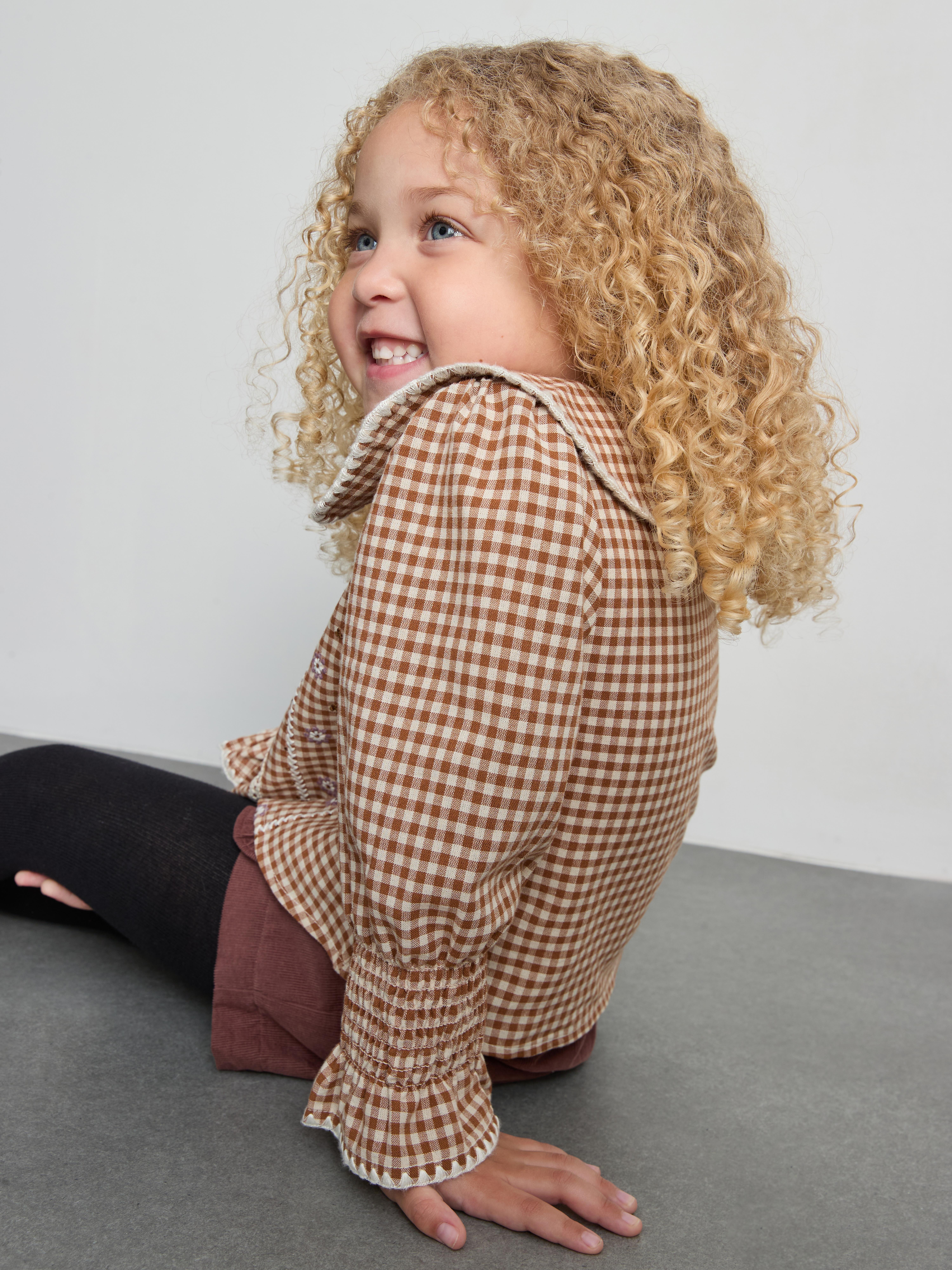 1-12yrs | The Edit Cotton-Rich Gingham Blouse