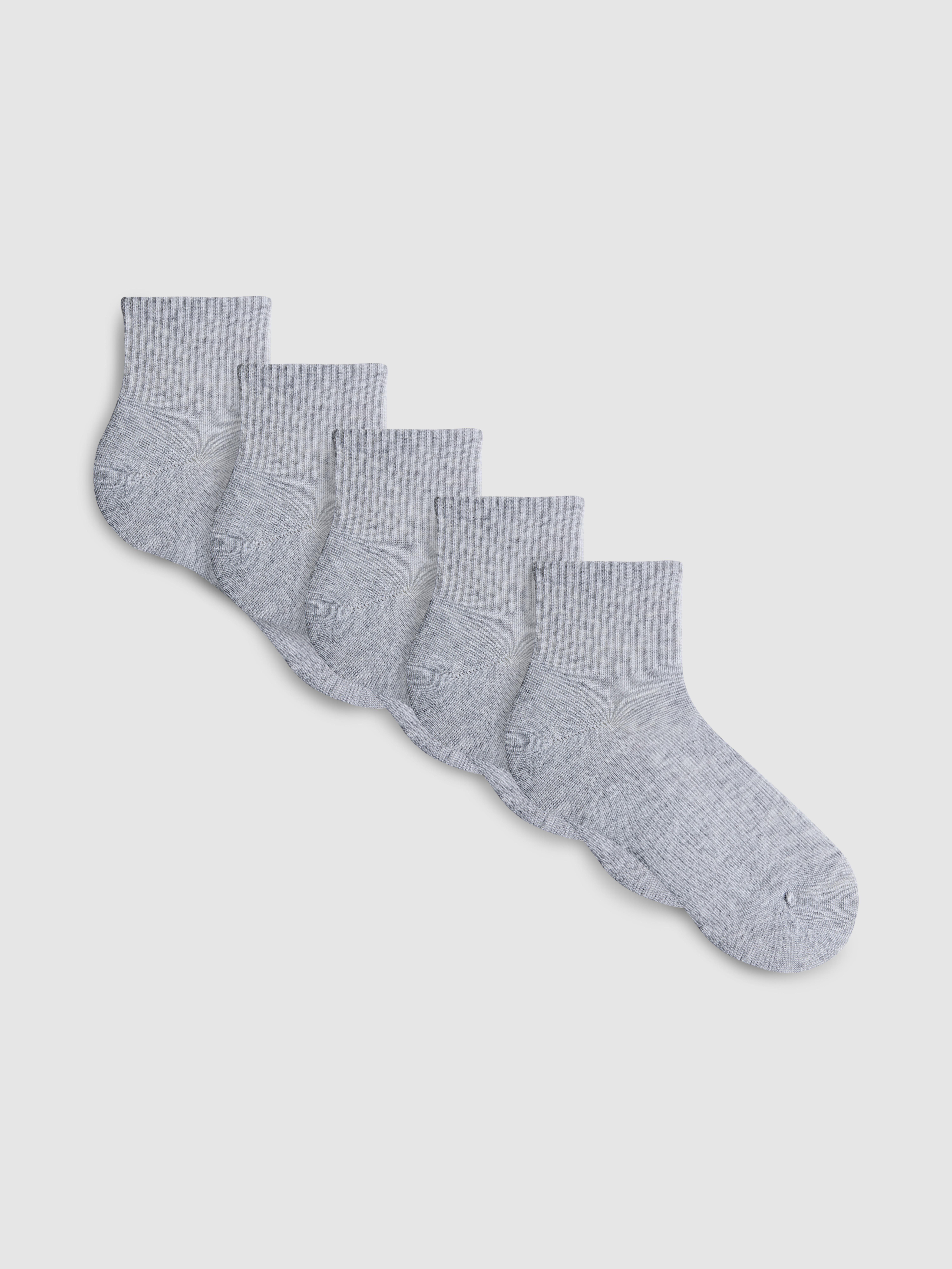 5pk Ribbed Trainer Socks