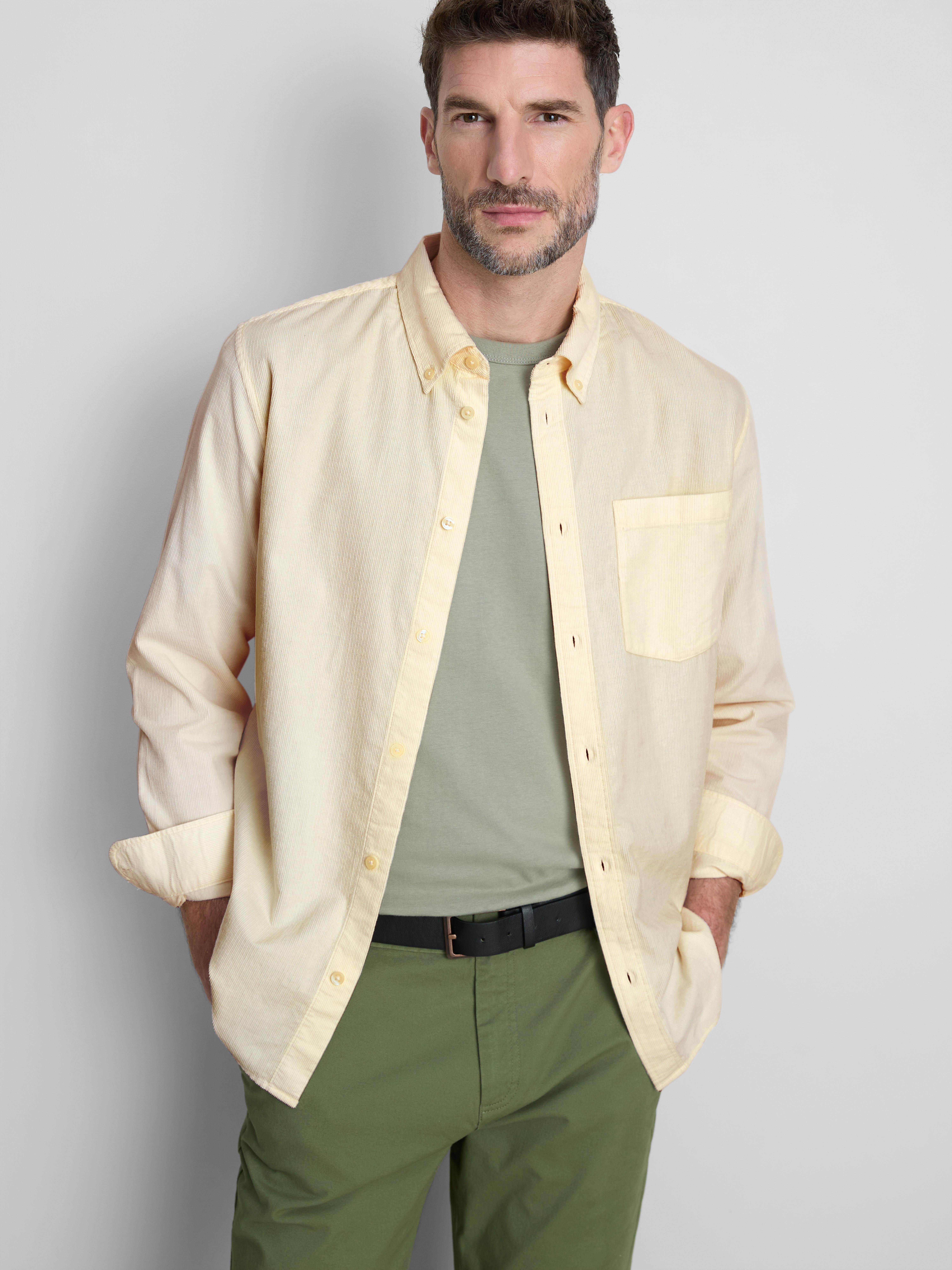 Camisa bombazina puro algodão Cru