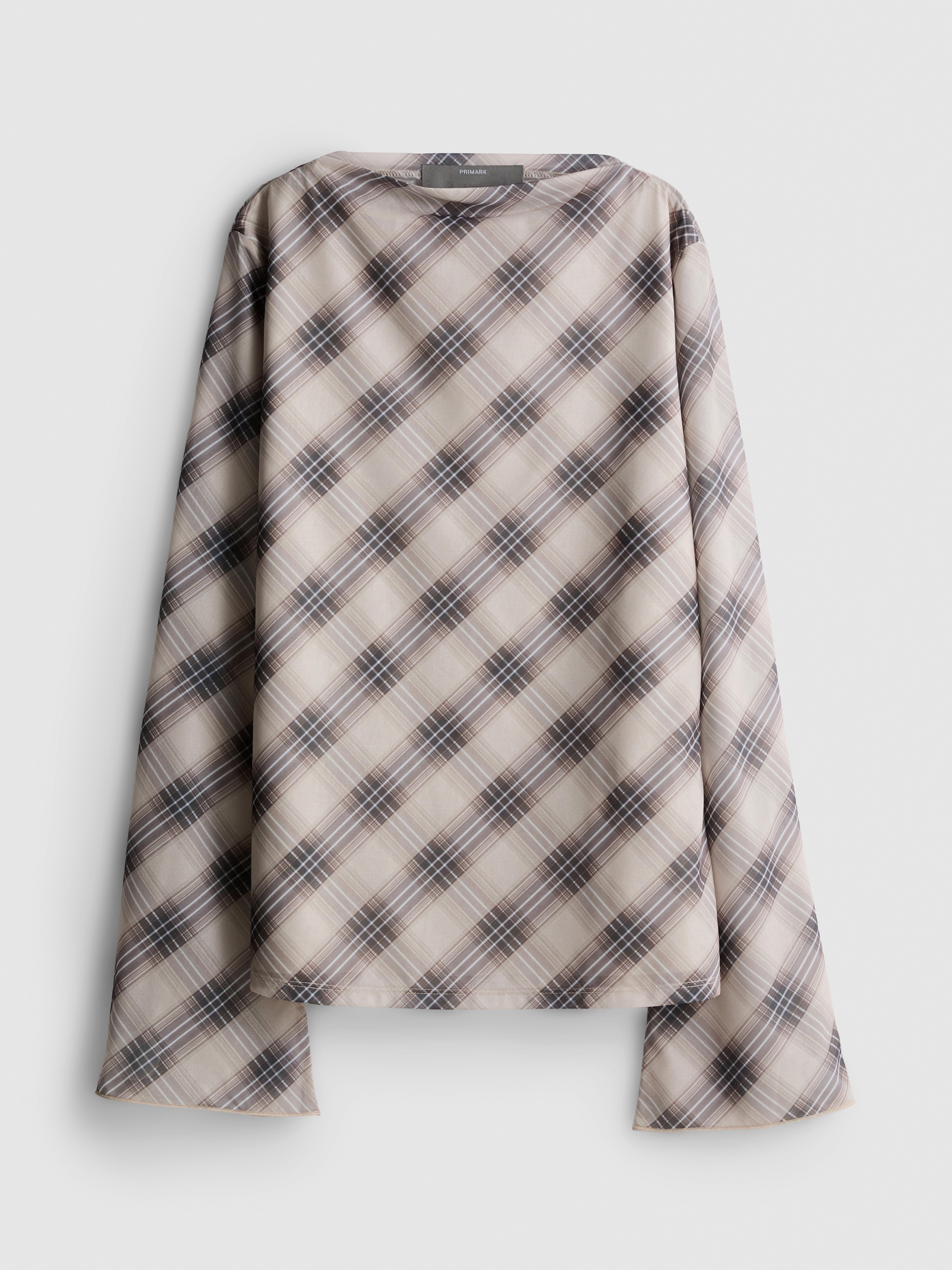 Mesh Jersey Bell-Sleeve Top