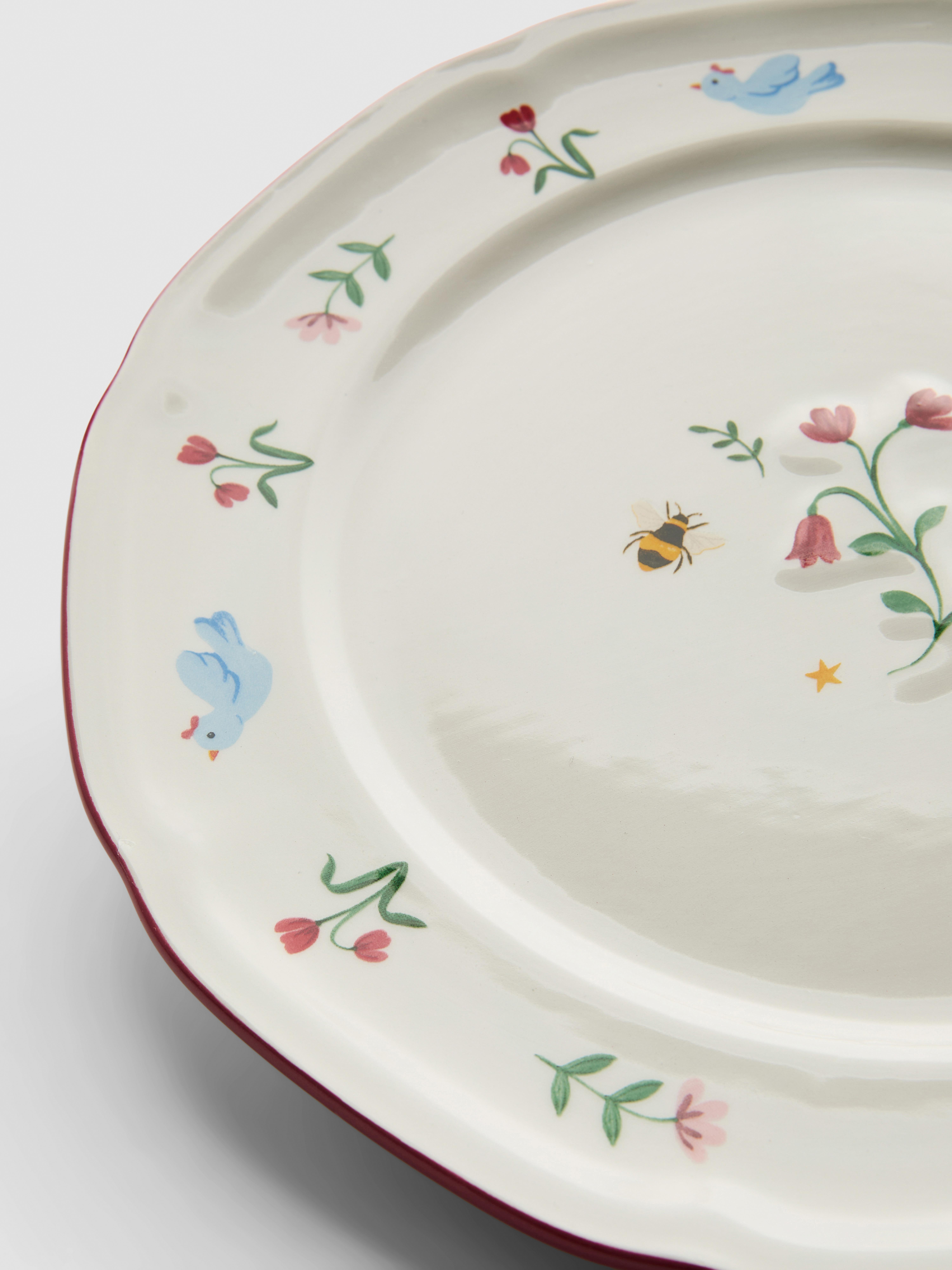 Assiette à fleurs