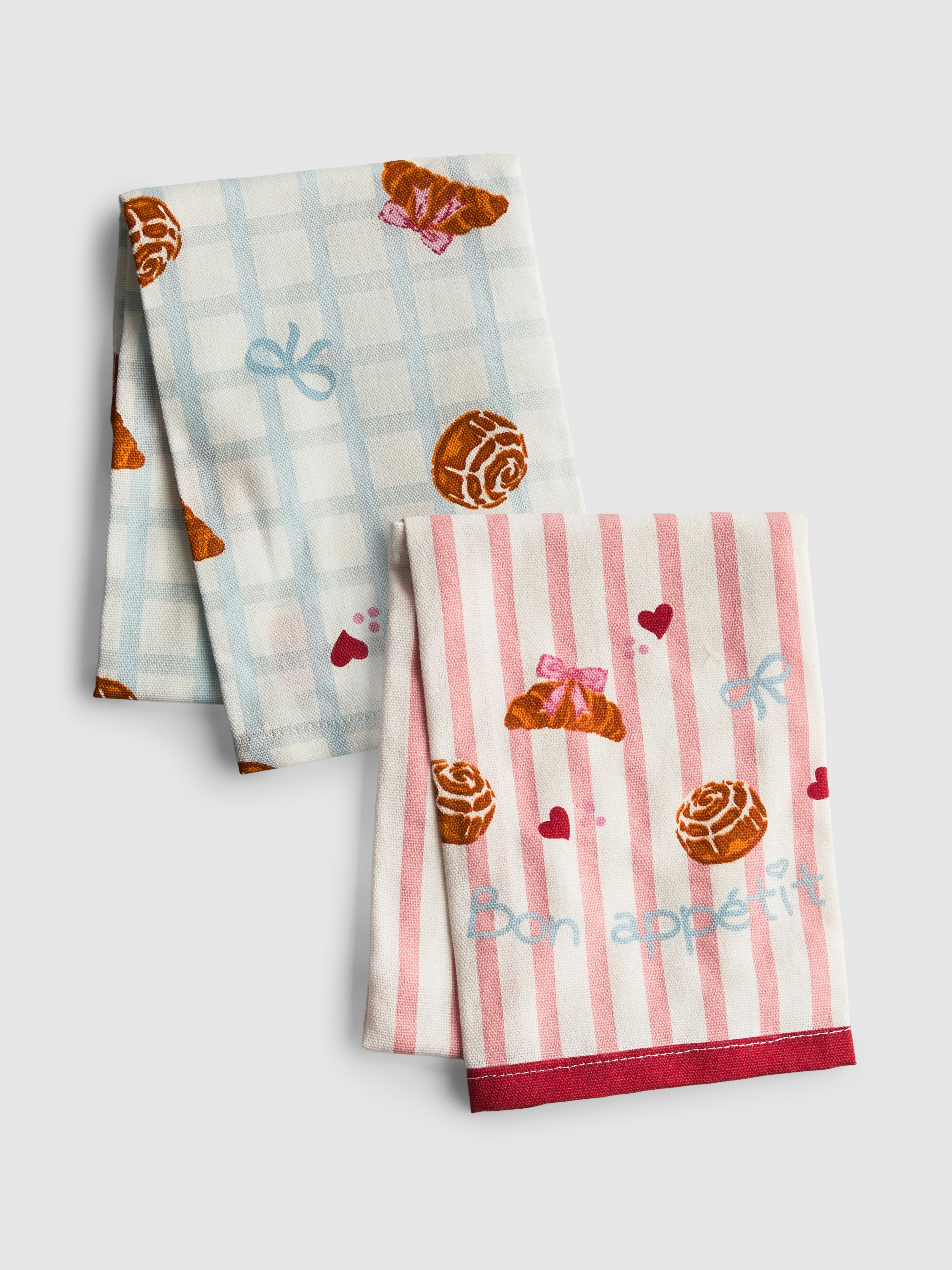2pk Patterned Tea Towels
