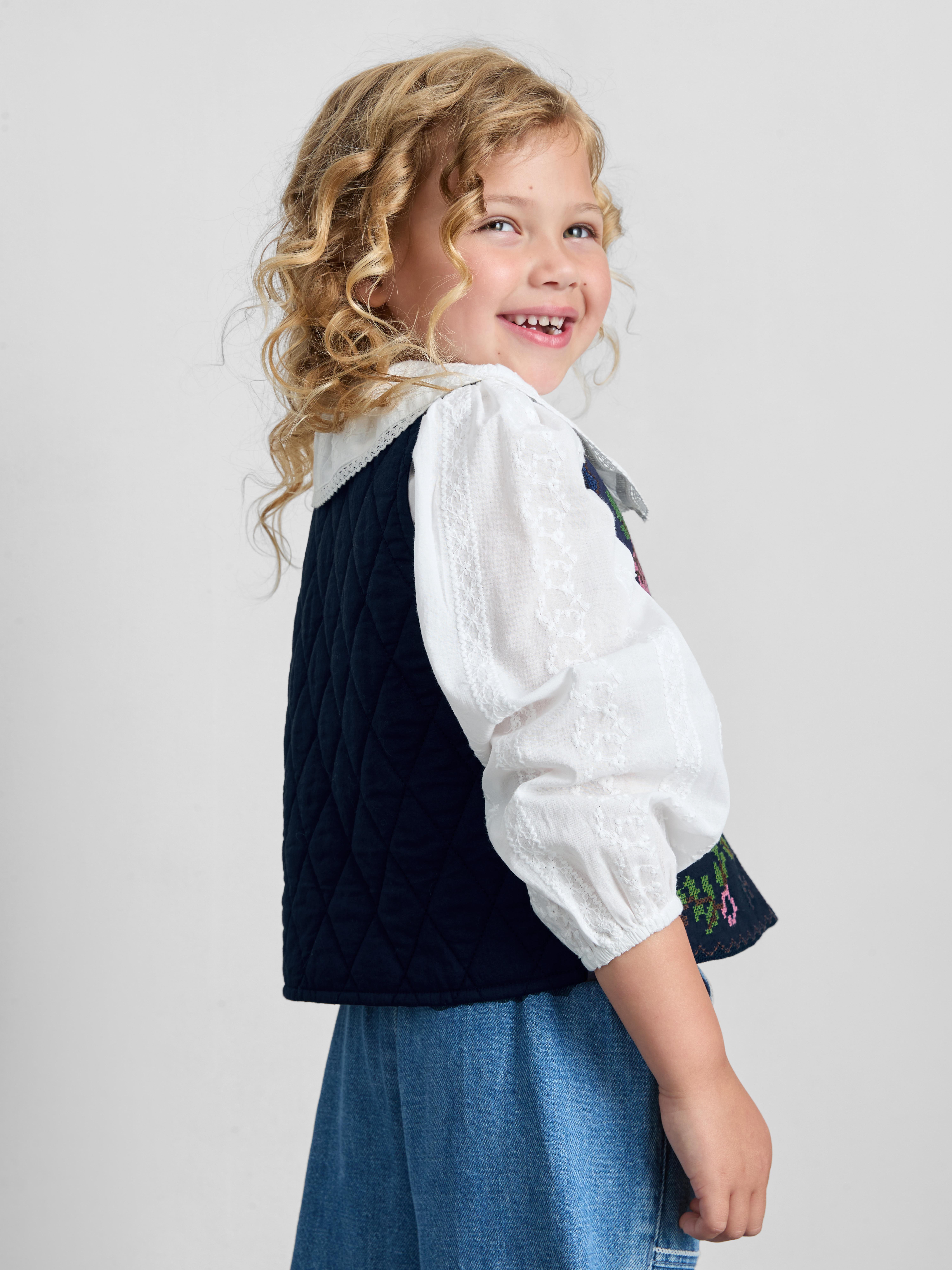 1-12yrs | The Edit Floral Embroidered Vest