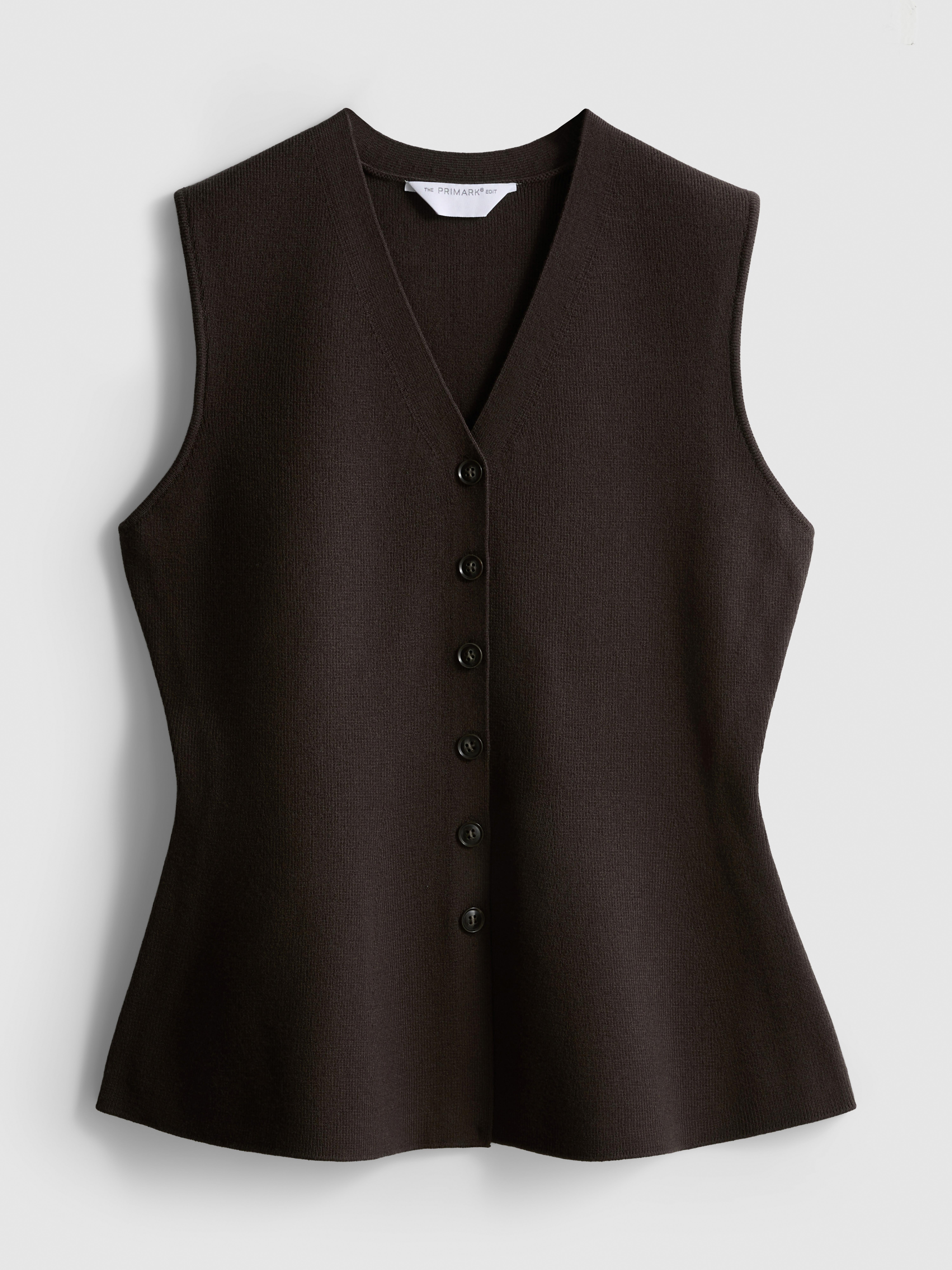Gilet de costume à basque en maille The Edit