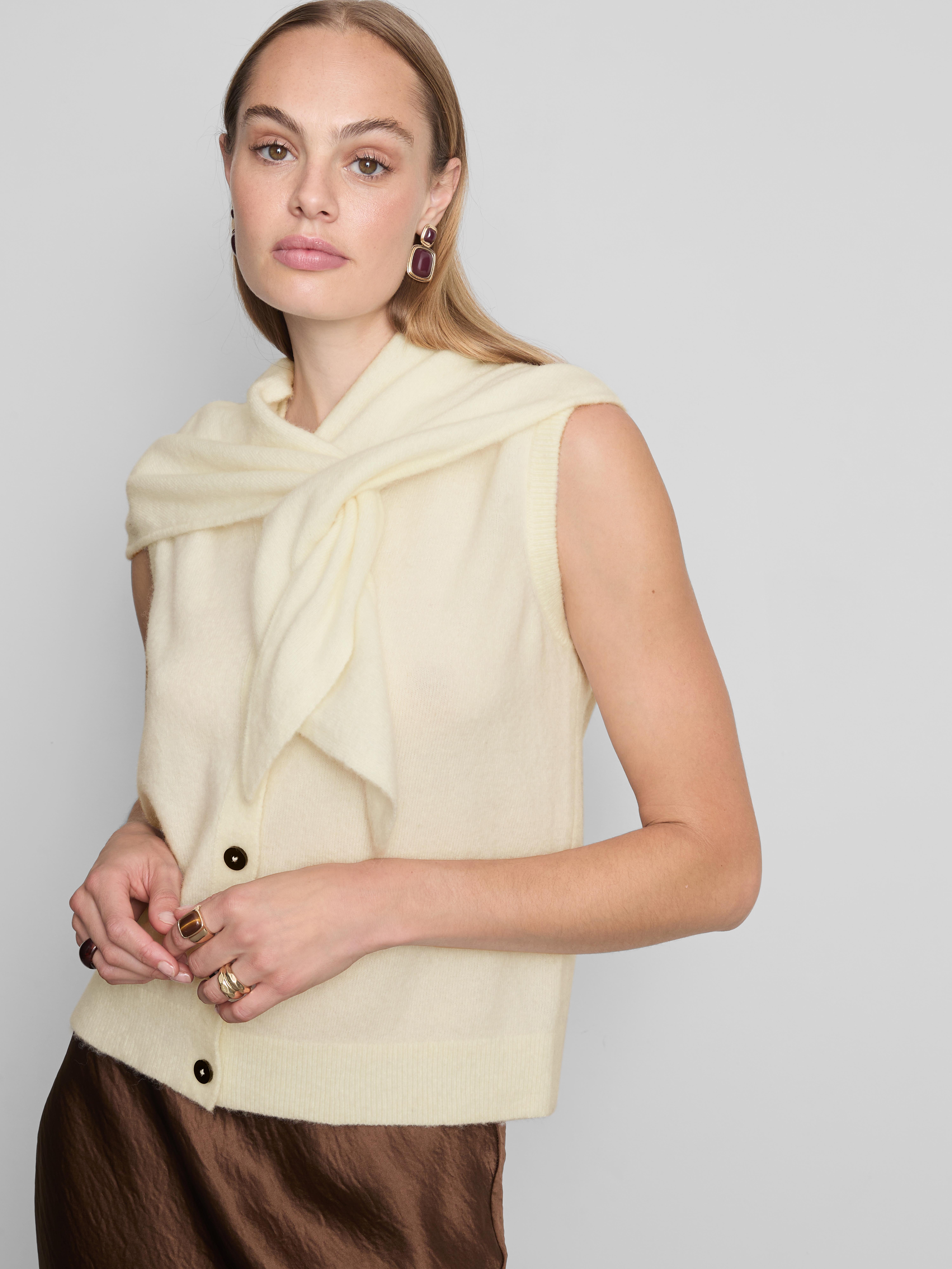 The Edit Wool Rich Scarf Waistcoat