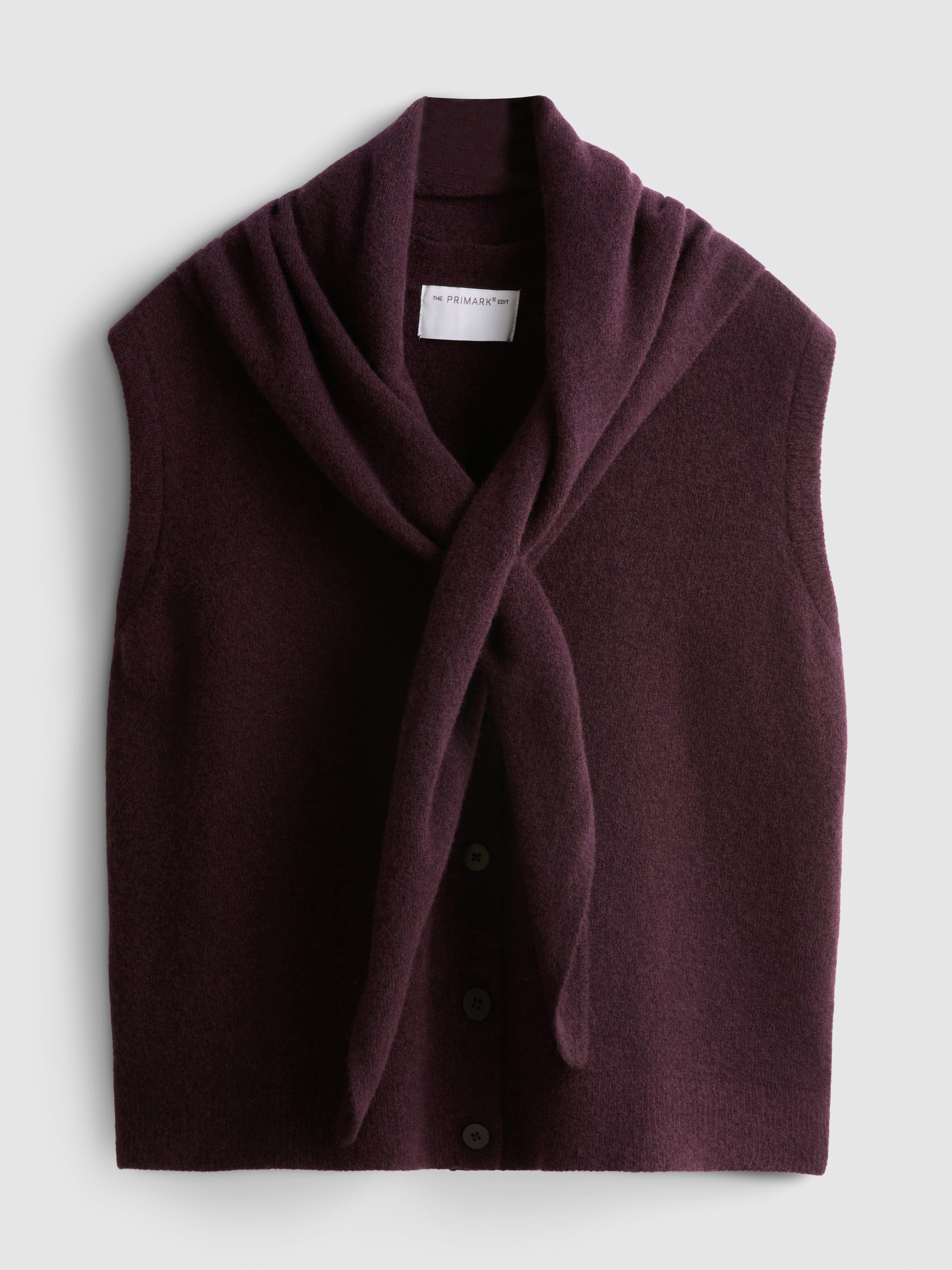 The Edit Wool-Rich Scarf Vest