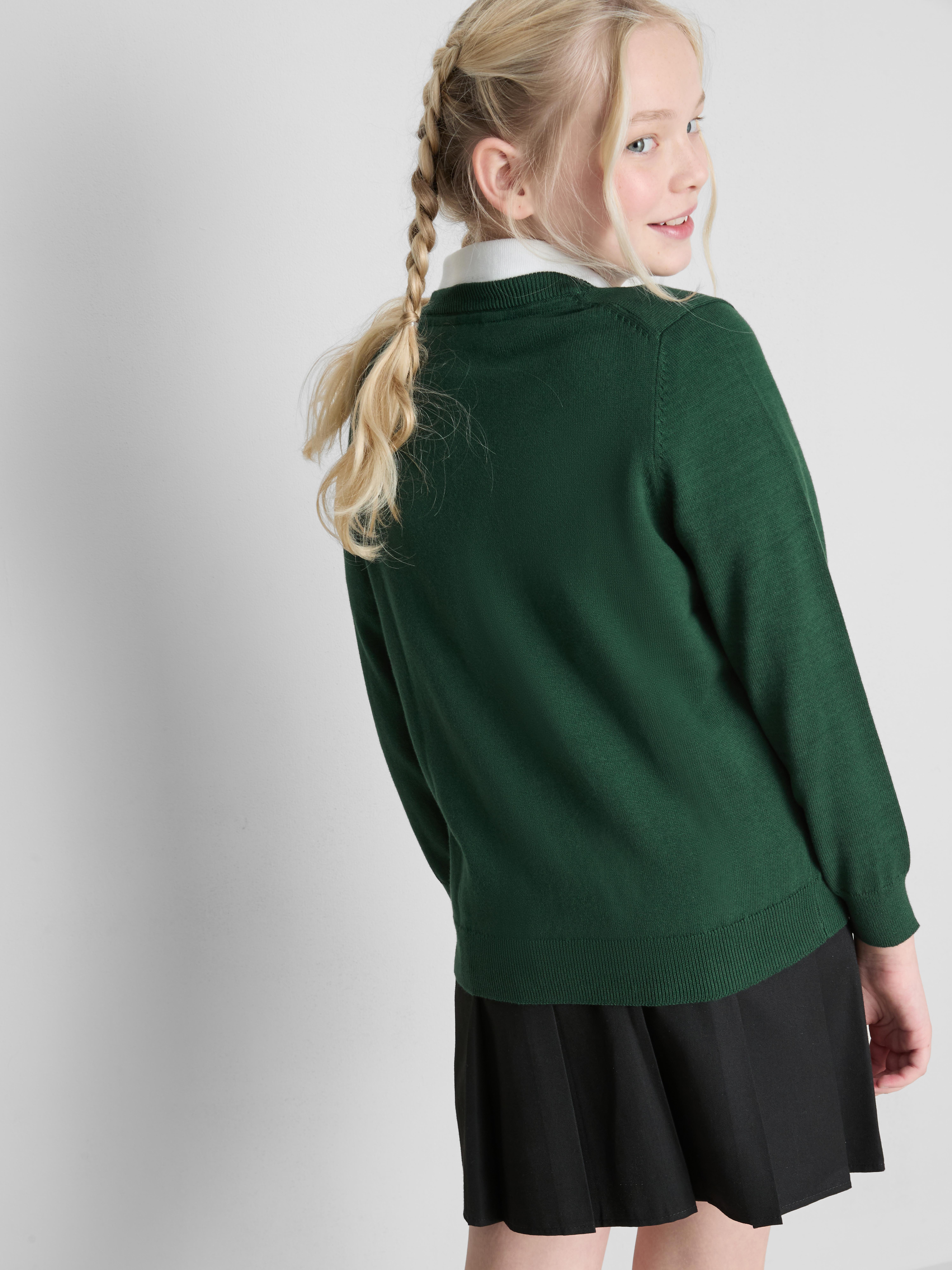 7-15yrs | 2pk Cotton Rich V-Neck School Jumpers